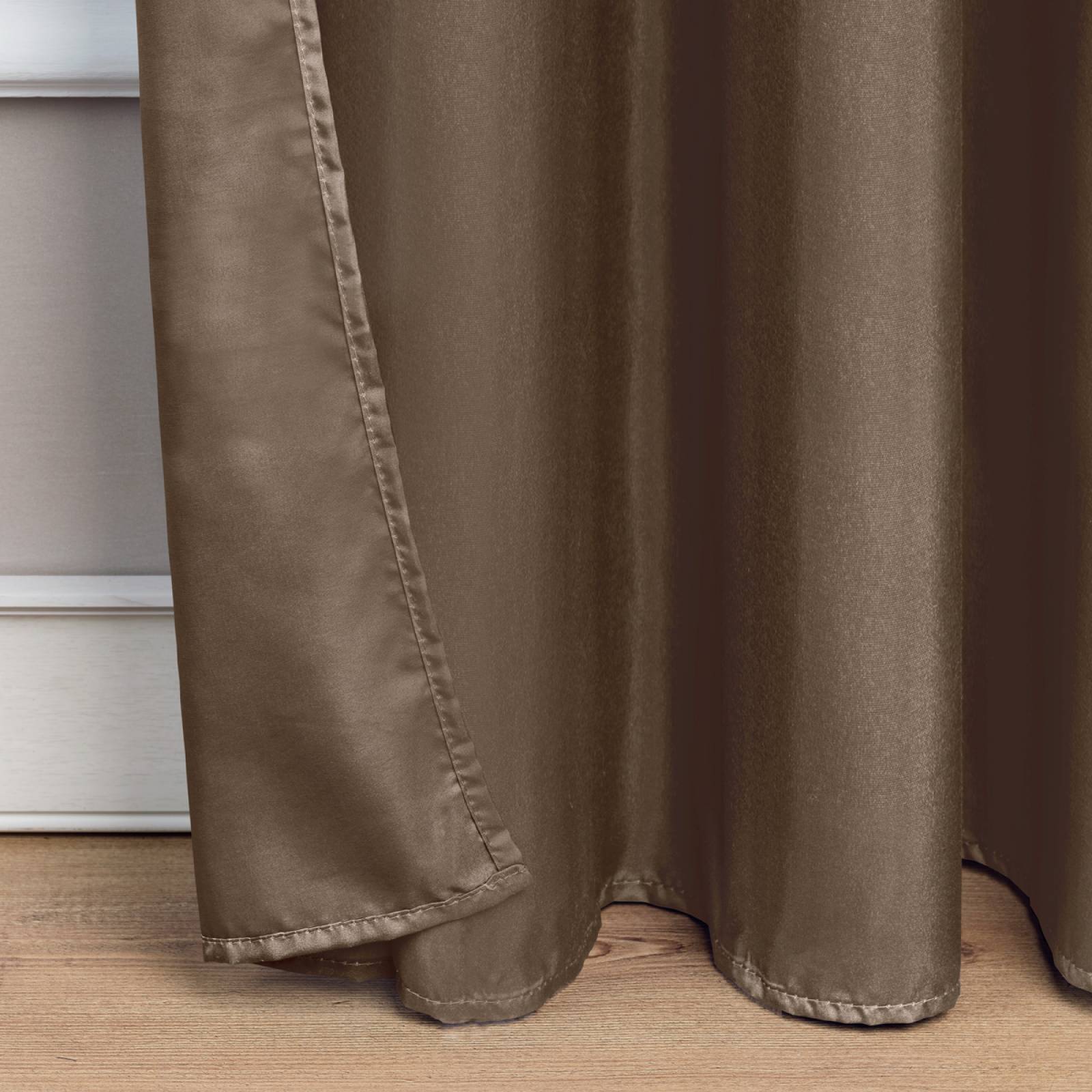 Cortina 2.36x1.80m Con Argollas Café REAL TEXTIL