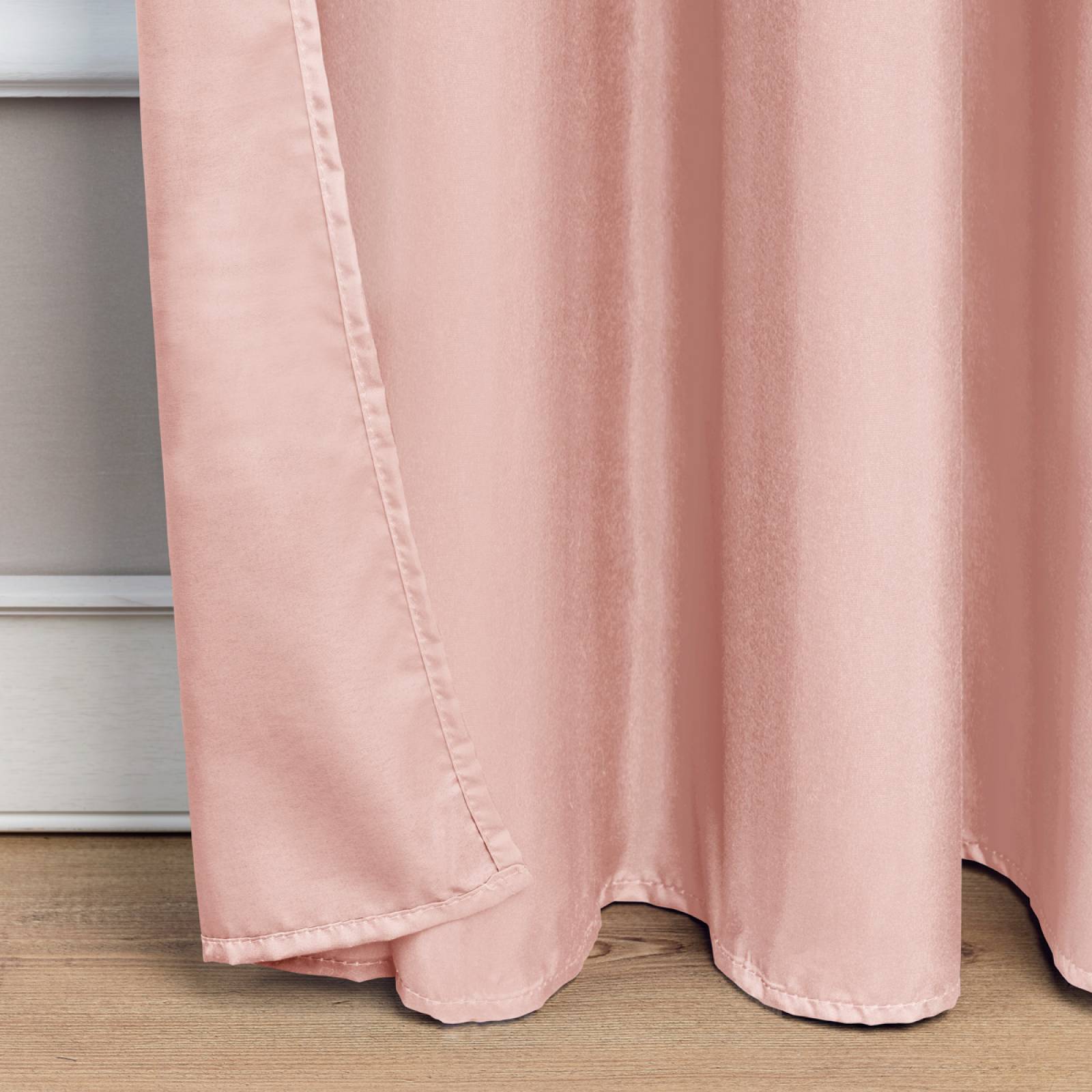 Cortina 3.00x2.30m Con Argollas Rosa REAL TEXTIL