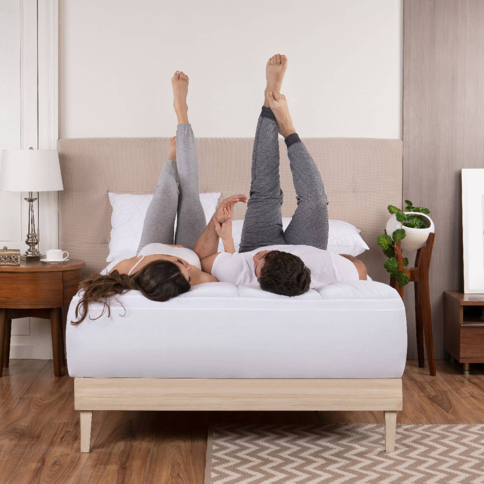 Cubre Colchón King Size 100% Algodón Blanco ESQUIMAL BY RESTER