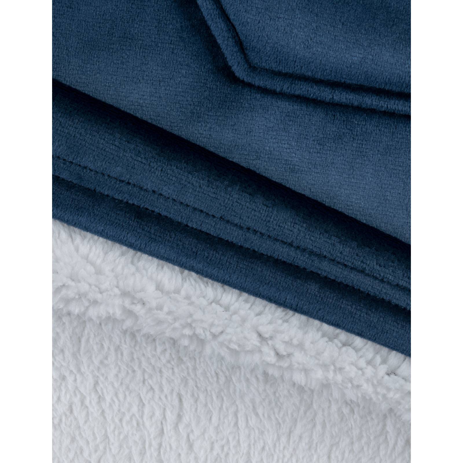 Sudadera Cobija Con Capucha Y Borrega Para Niña - Azul ESQUIMAL