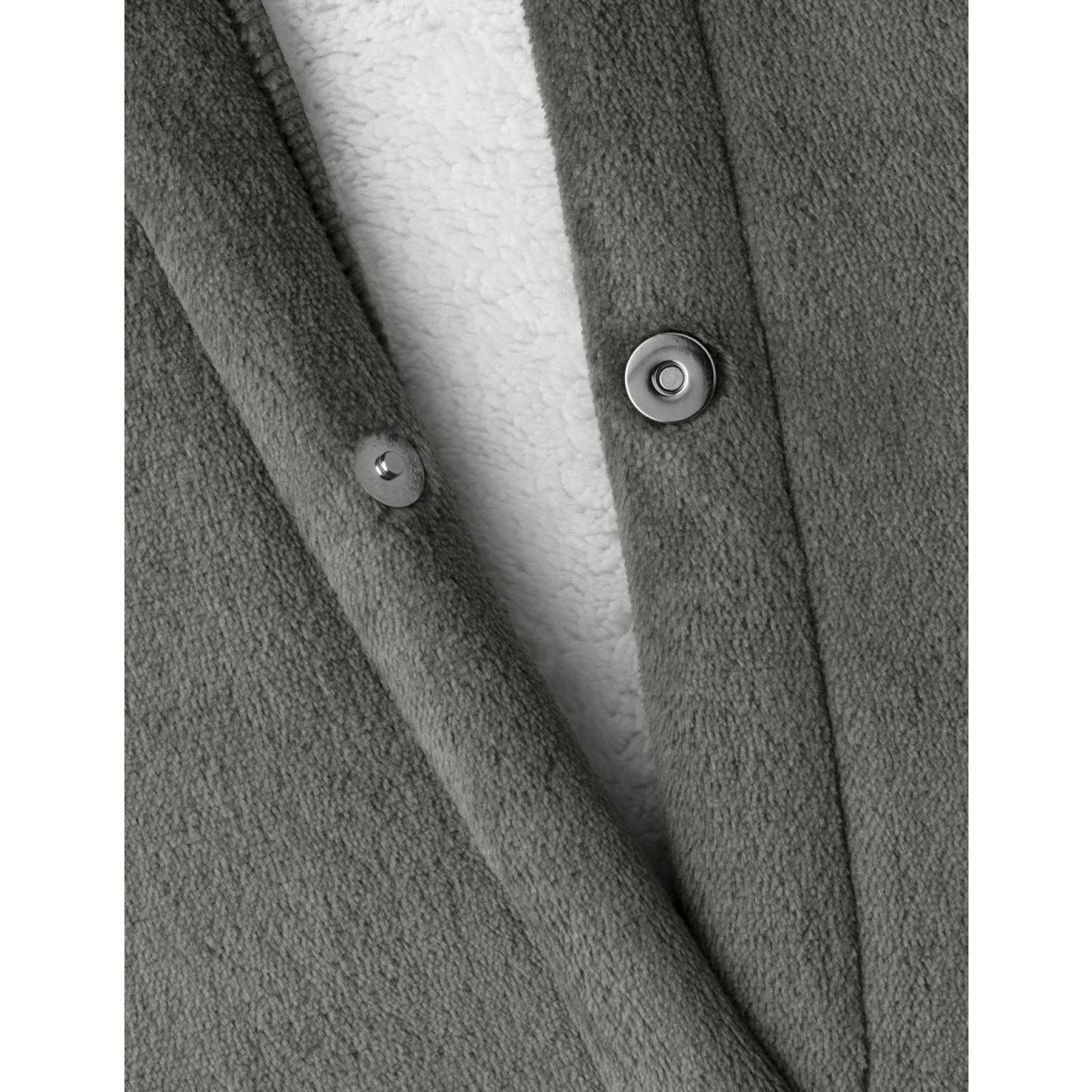 Cobija Cobertor Sudadera Tipo Chal Poncho Para Hombre de Color Gris Oxford ESQUIMAL.