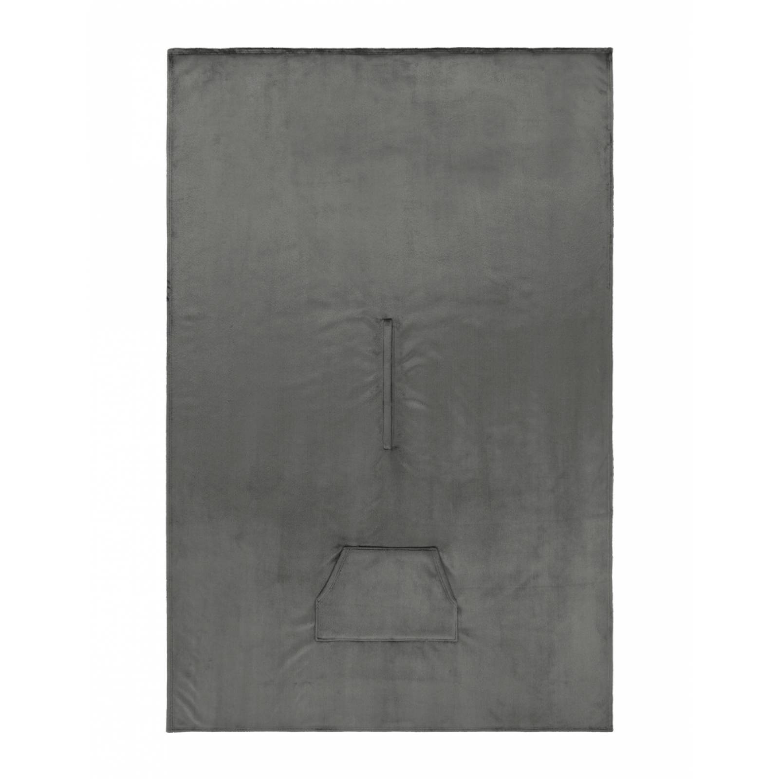 Cobija Cobertor Sudadera Tipo Chal Poncho Para Hombre de Color Gris Oxford ESQUIMAL.