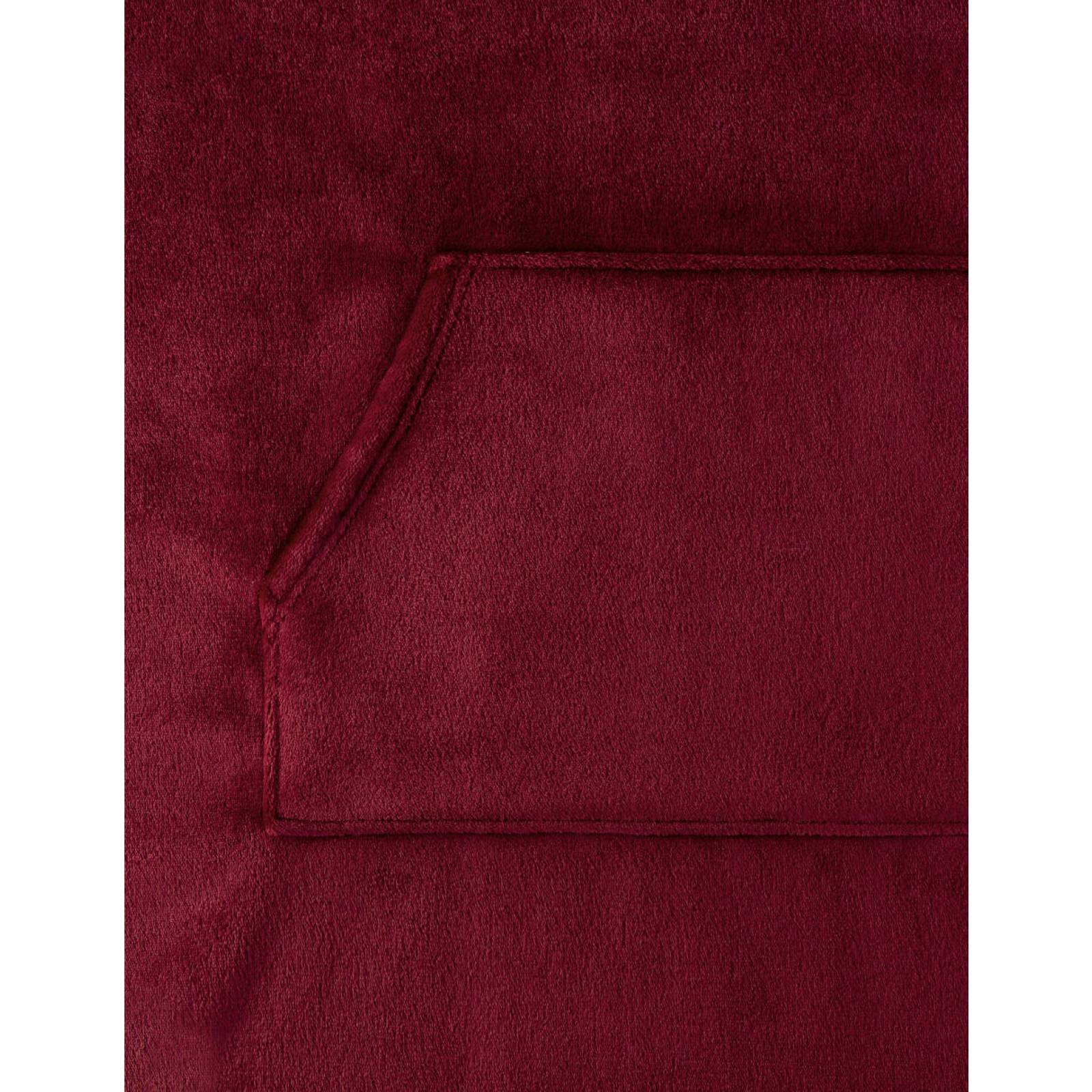Cobija Cobertor Tipo Chal / Poncho Para Hombre - Rojo Tinto ESQUIMAL