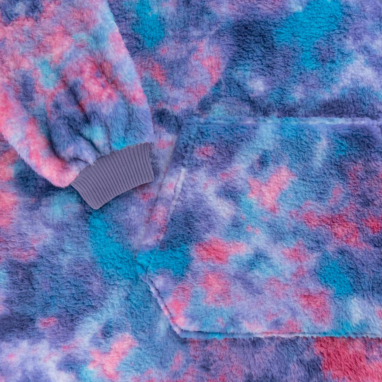 Sudadera Cobija Borrega Hoodie Con Capucha Para Mujer - Acuarela Morada REAL TEXTIL