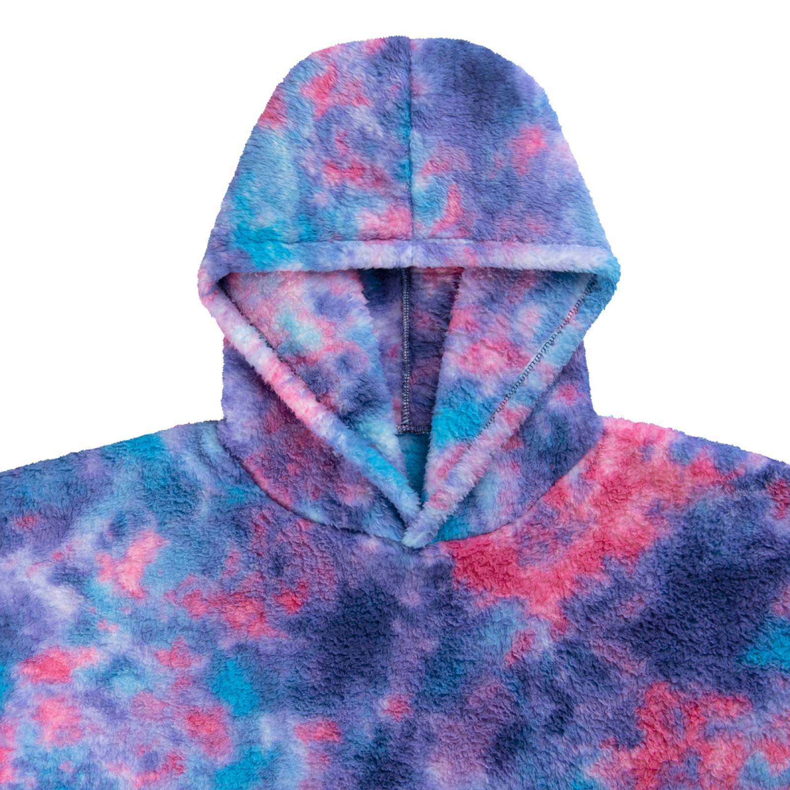 Sudadera Cobija Borrega Hoodie Con Capucha Para Mujer - Acuarela Morada REAL TEXTIL