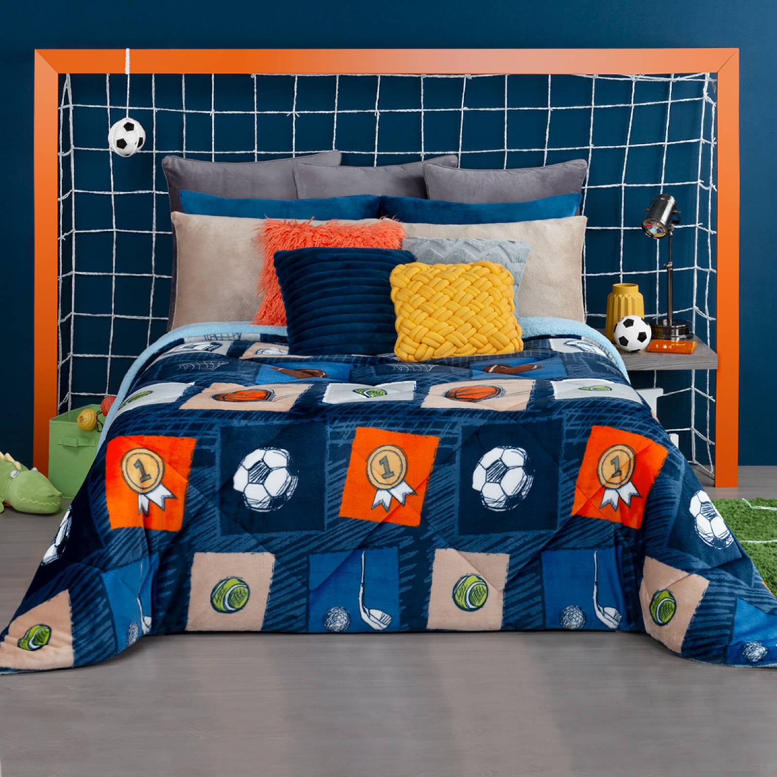 Cobertor Borrega Individual Infantil - Campeones ESQUIMAL