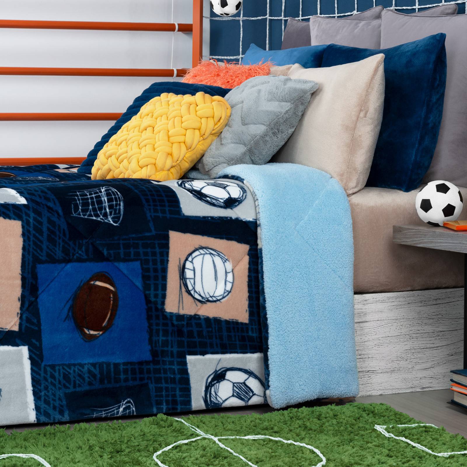 Cobertor Borrega Individual Infantil - Campeones ESQUIMAL