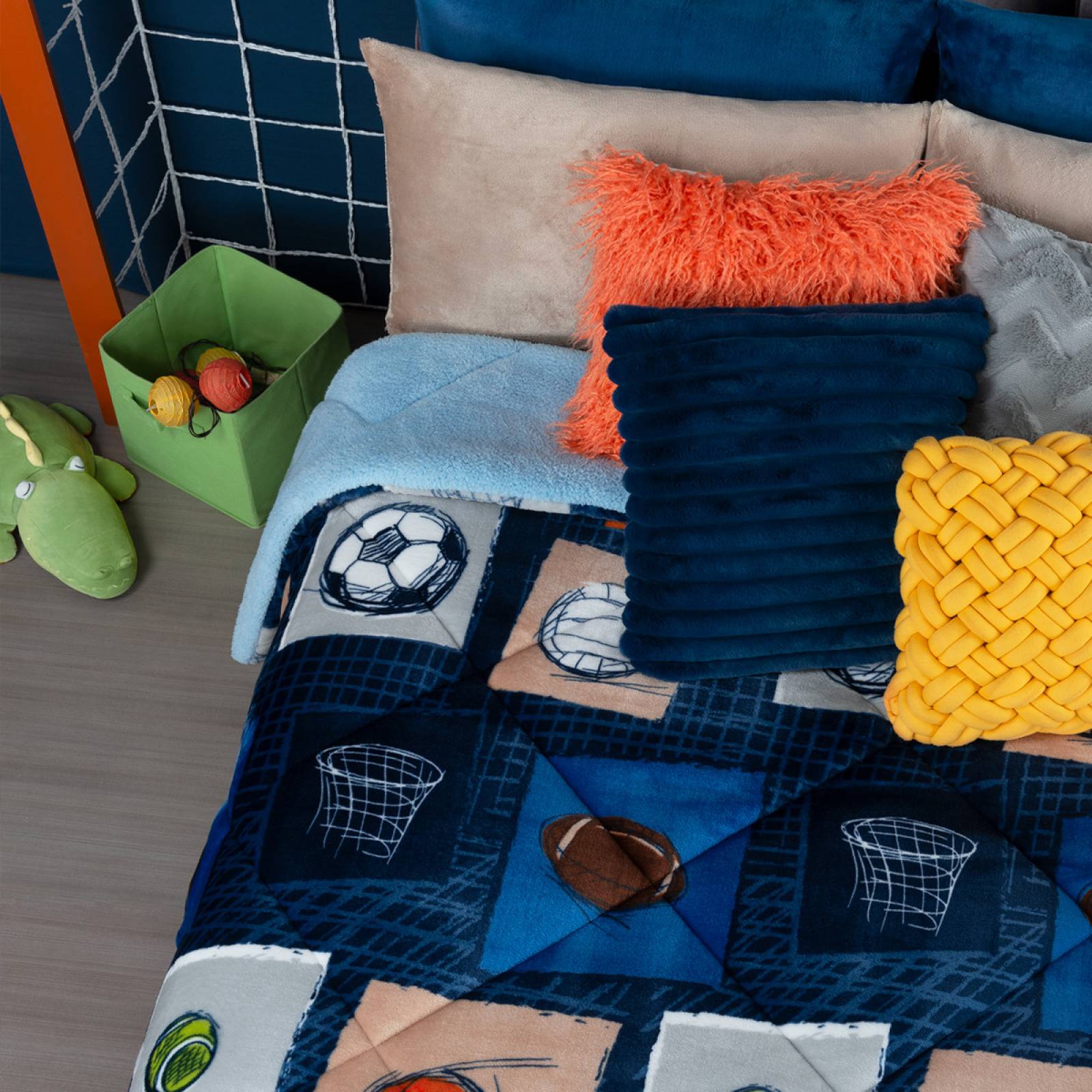 Cobertor Borrega Individual Infantil - Campeones ESQUIMAL