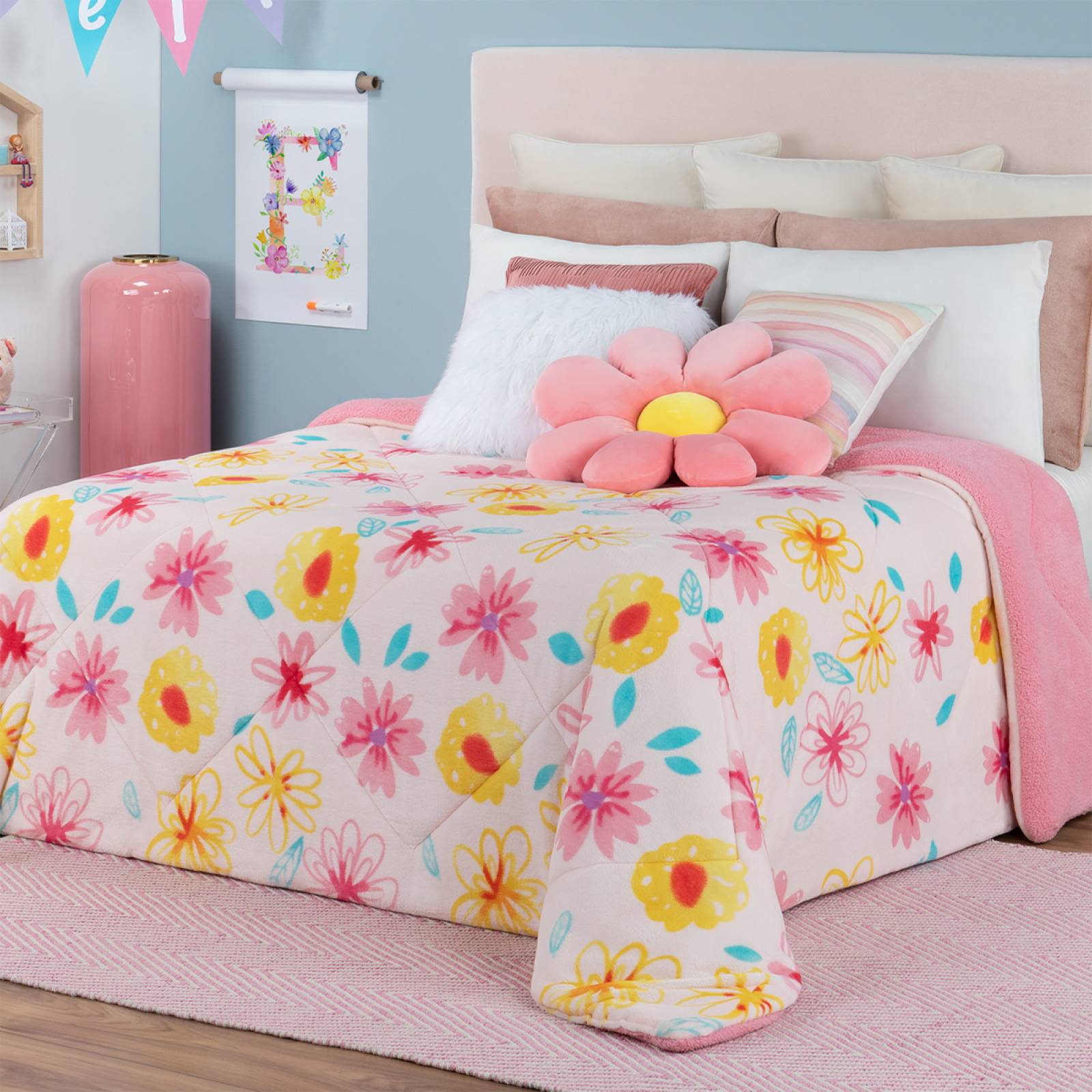 Cobertor Borrega Matrimonial Infantil - Evelin ESQUIMAL