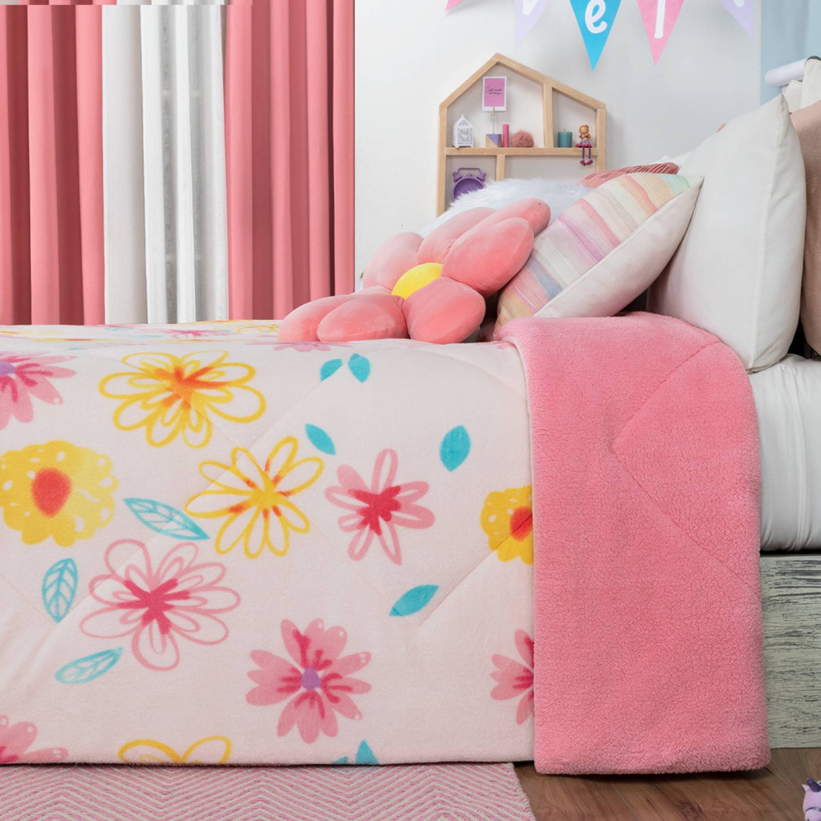 Cobertor Borrega Matrimonial Infantil - Evelin ESQUIMAL