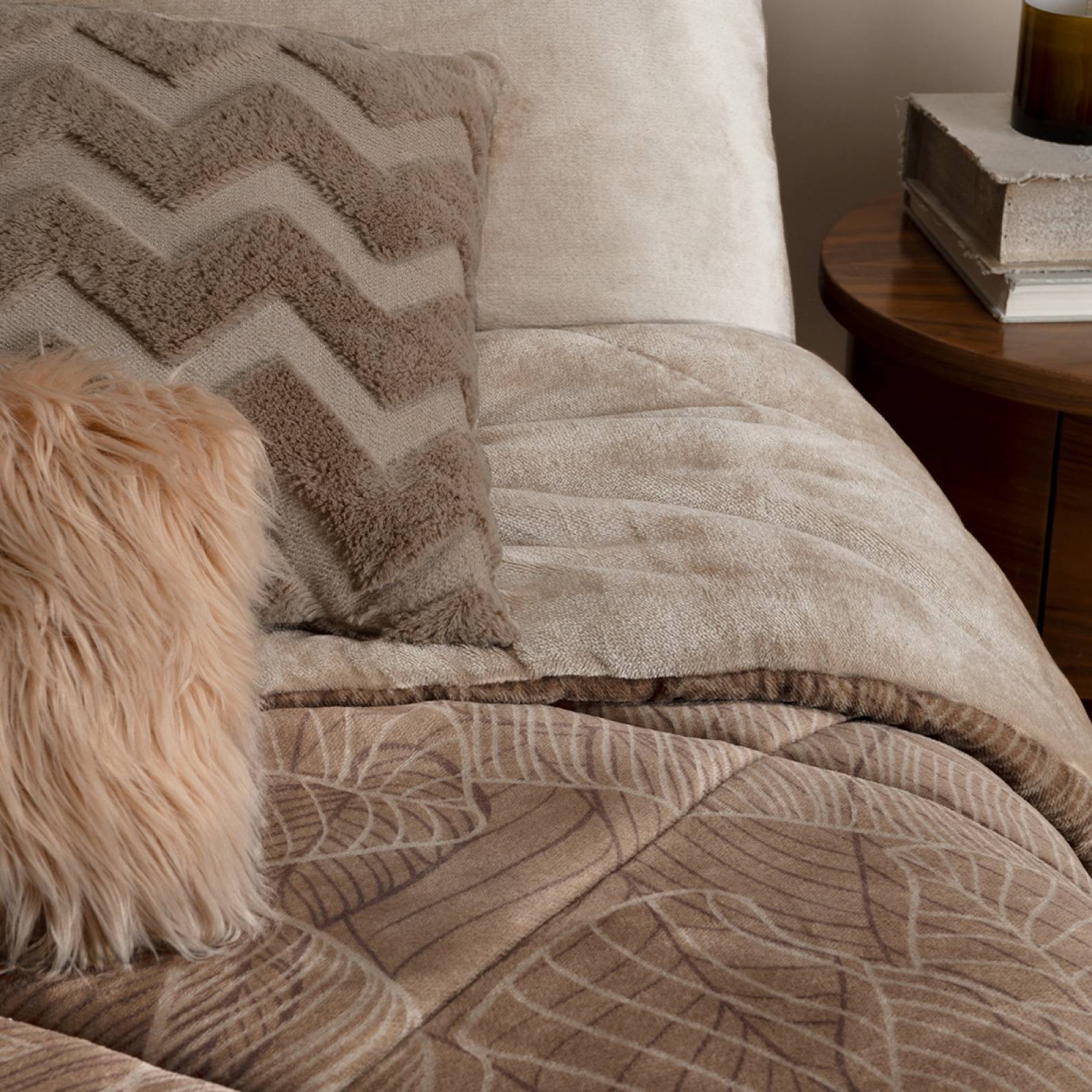 Cobertor Matrimonial Premium Edredón Inv + Fundas Elfa ESQUIMAL