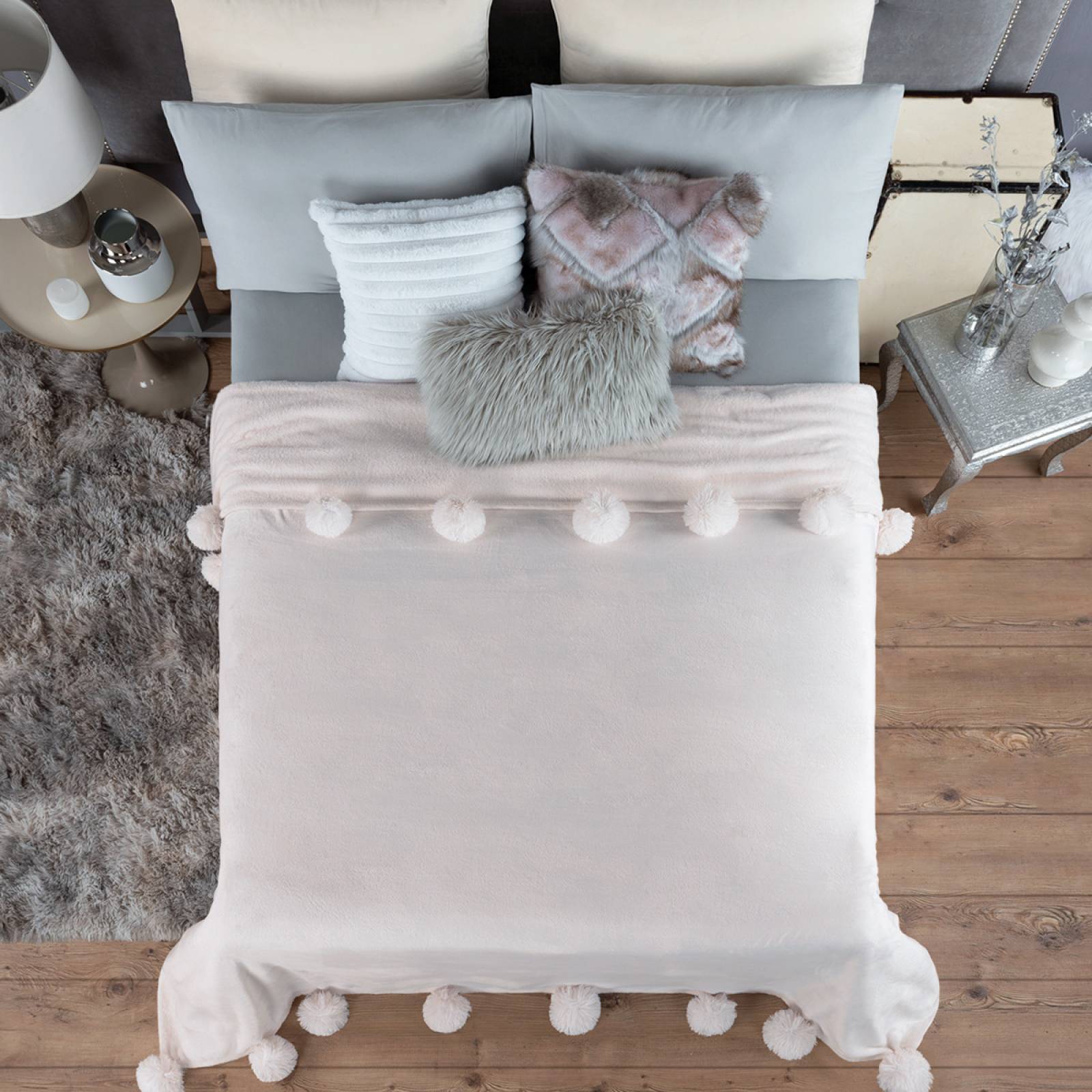 Cobertor King Size Ligero Luxus Condesa (Rosa claro) ESQUIMAL