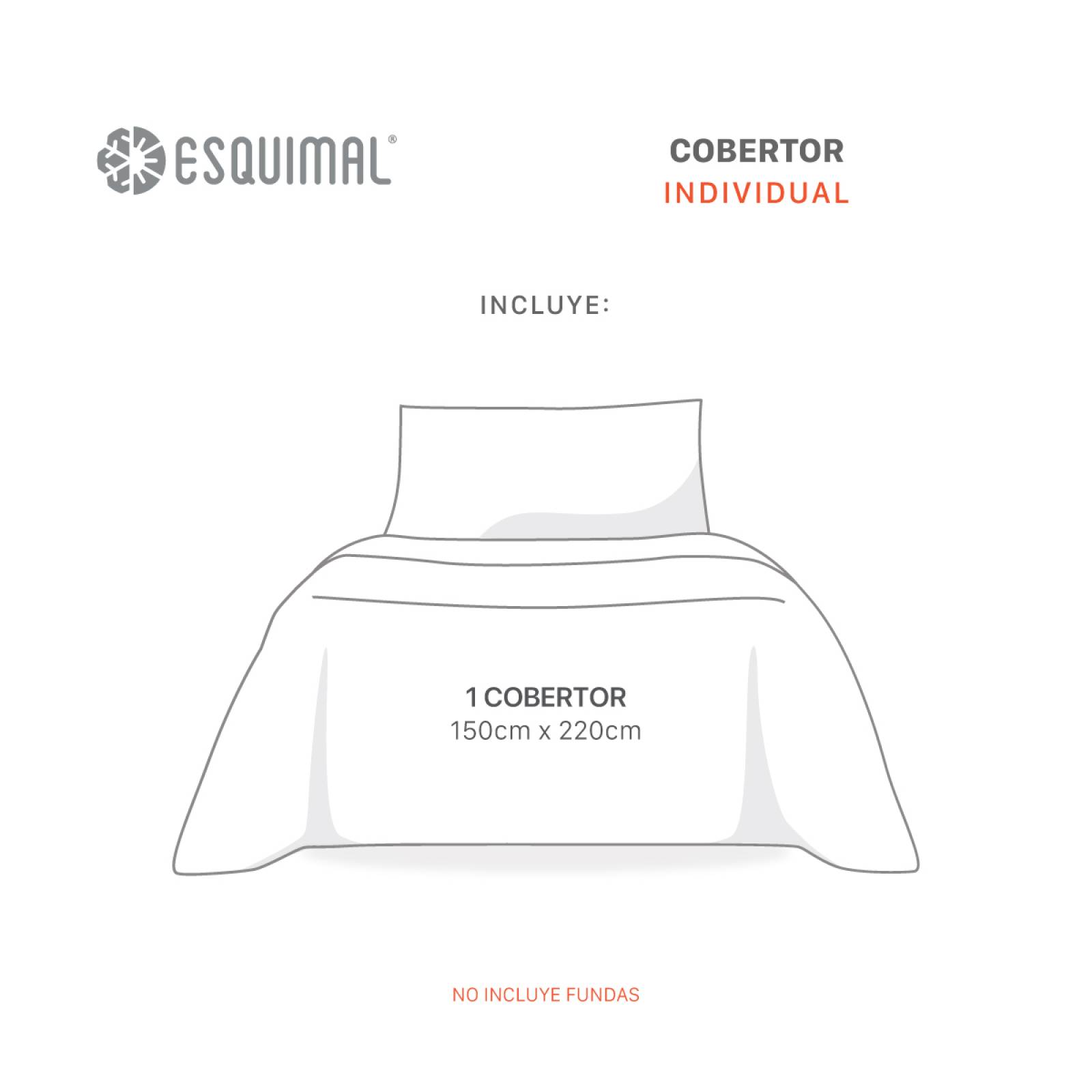 Cobertor Individual Liso Cobija Invernal Ligero Saturno (Azul) ESQUIMAL