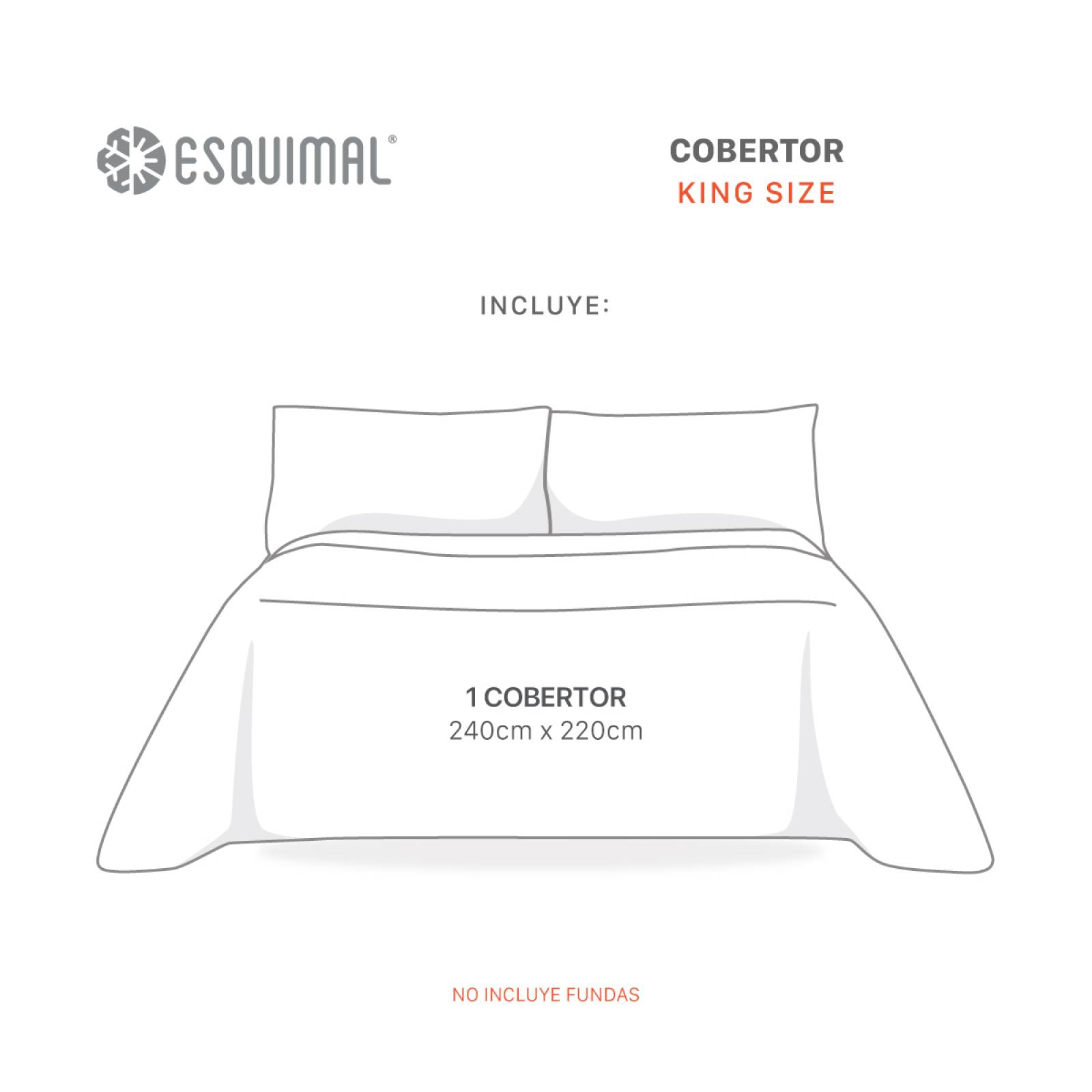 Cobertor King Size Liso Cobija Invernal Ligero Bronce (Café) ESQUIMAL