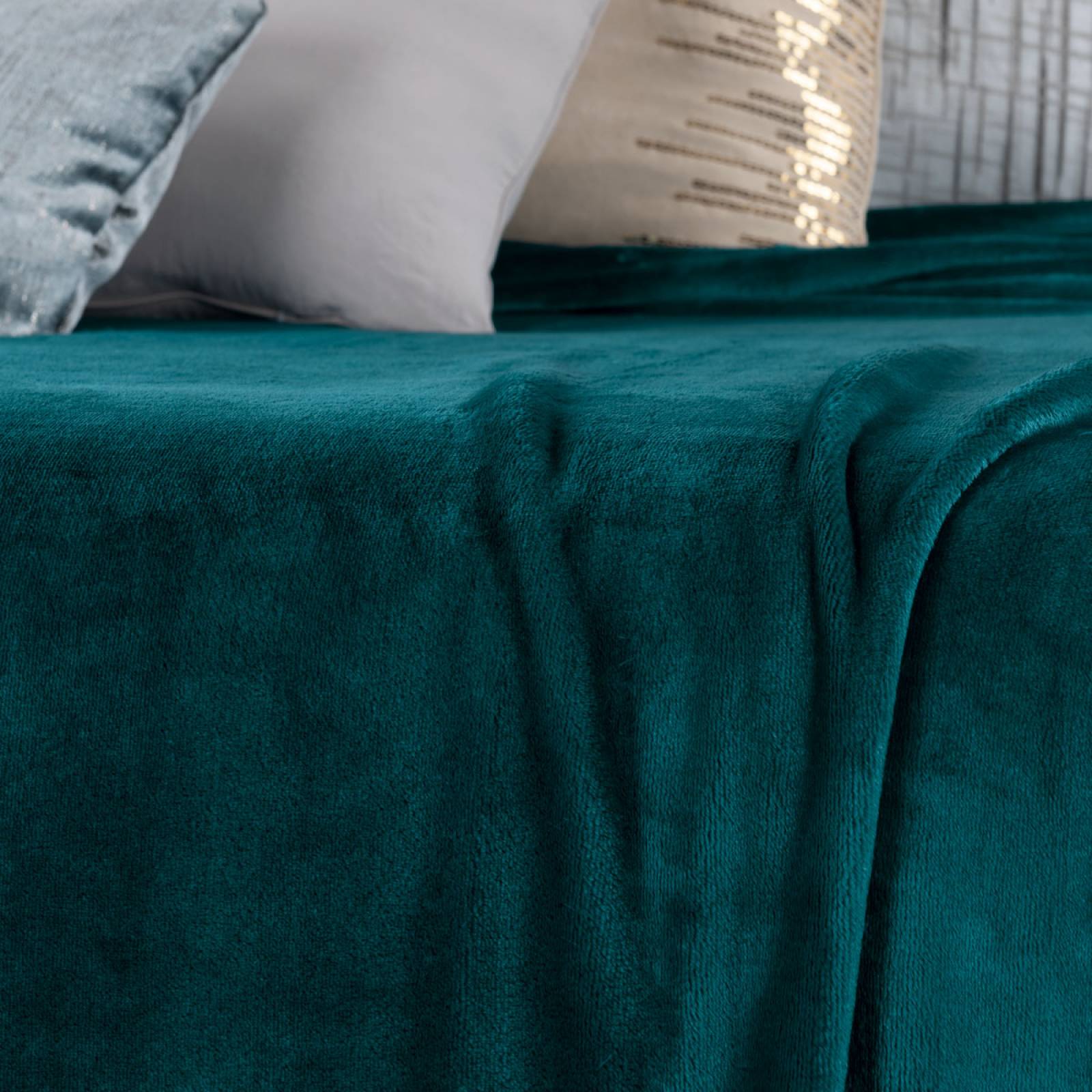 Cobertor King Size Suave Liso Cobija Invernal Ligero para Todo el Año Altamar (Verde turquesa) ESQUIMAL.