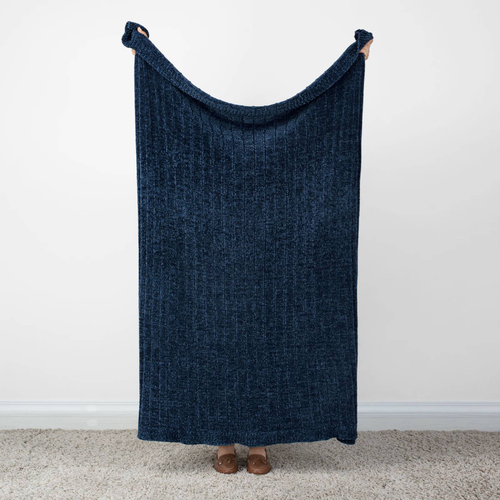 Frazada Luxus - Azul marino (Chenille) ESQUIMAL