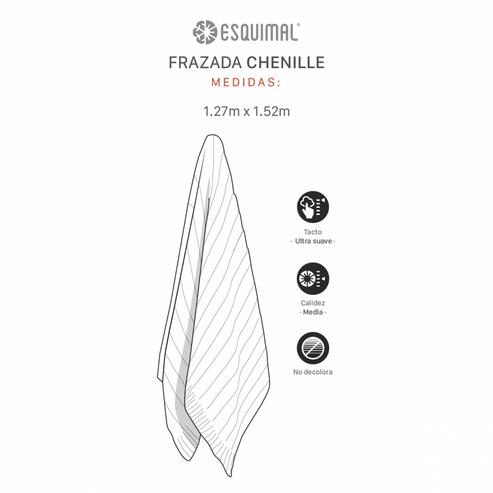 Frazada Luxus - Azul marino (Chenille) ESQUIMAL