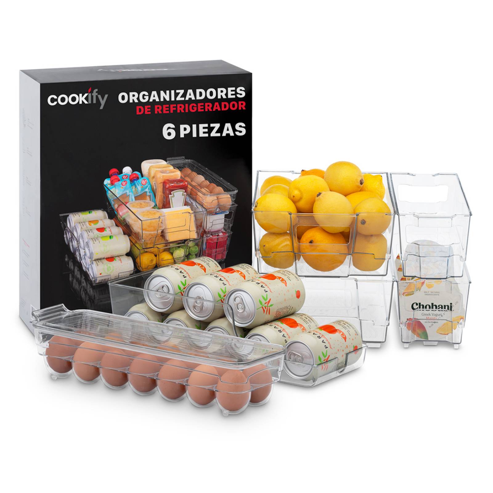 Contenedores Organizadores Para Refrigerador De 7 Pz COOKIFY