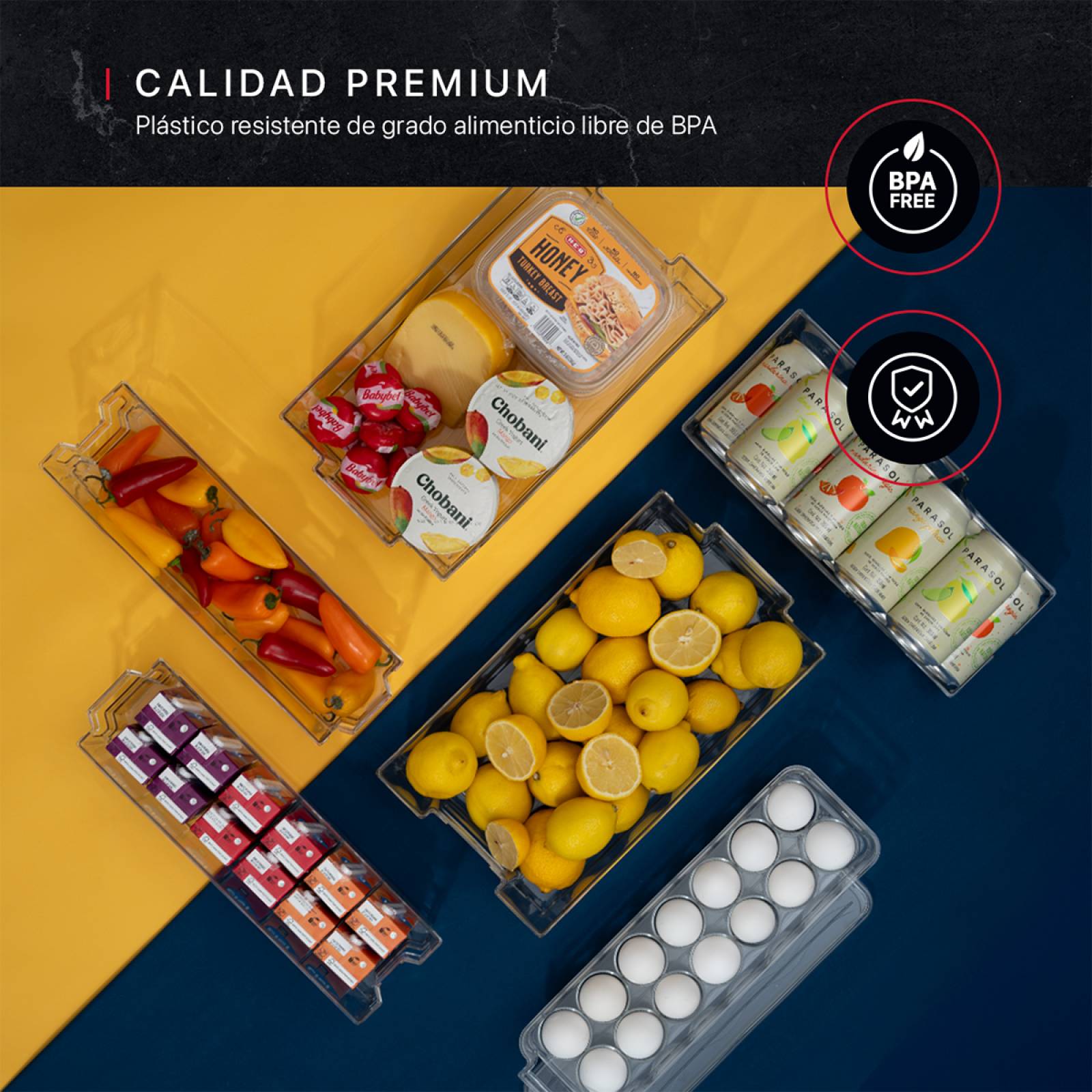 Contenedores Organizadores Para Refrigerador De 7 Pz COOKIFY