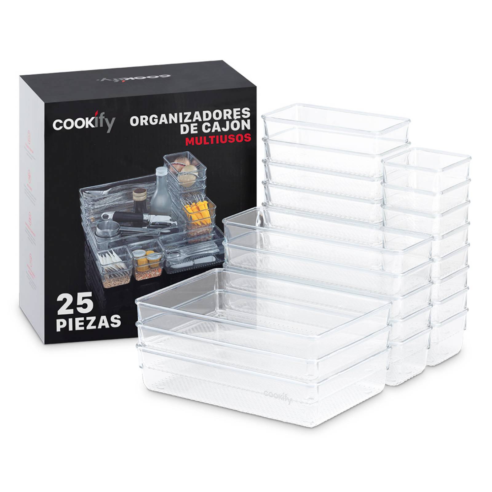 Contenedores Organizadores Para Cajones De 25 Pz COOKIFY