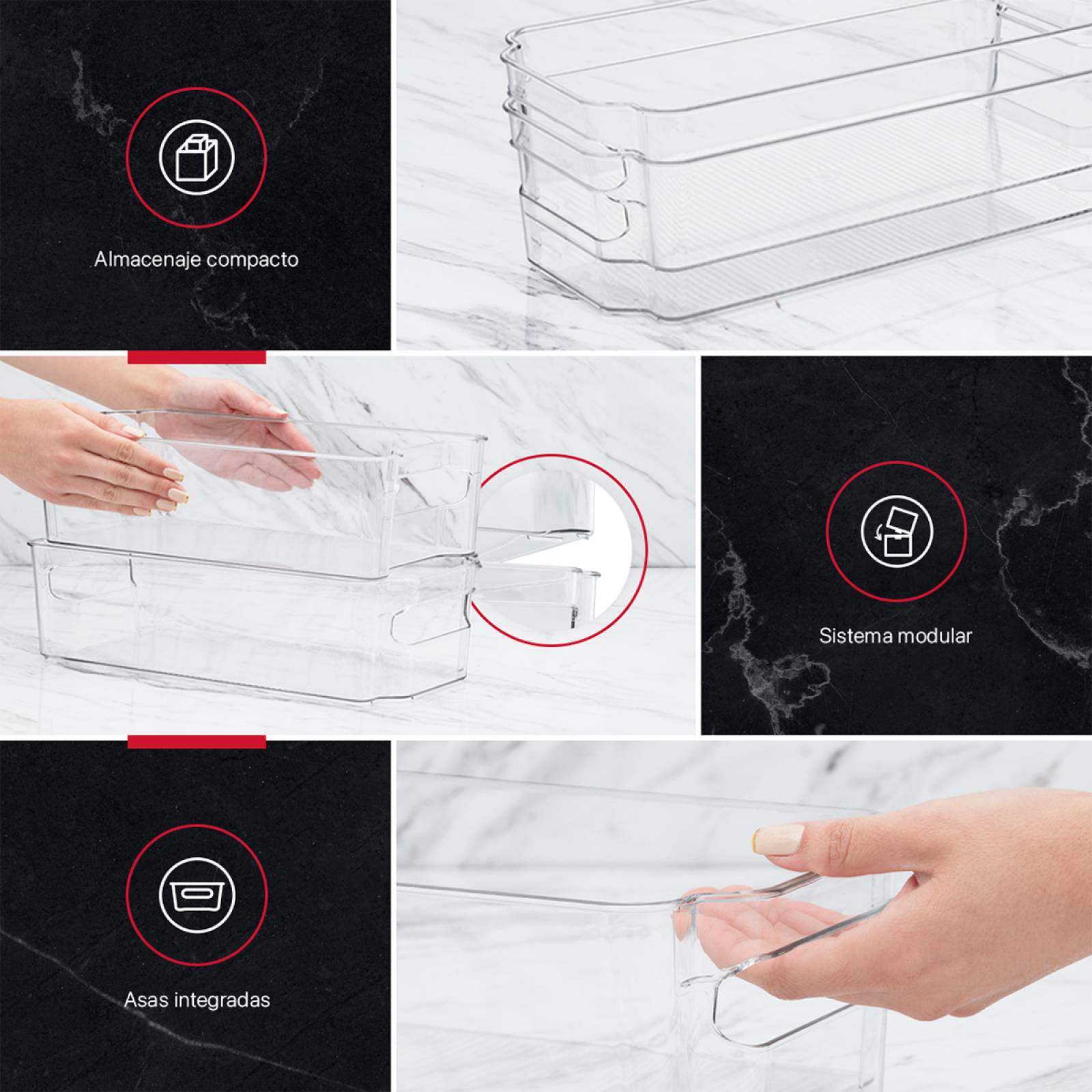 Contenedores Organizador Para Refrigerador Despensa De 8 Pz COOKIFY.