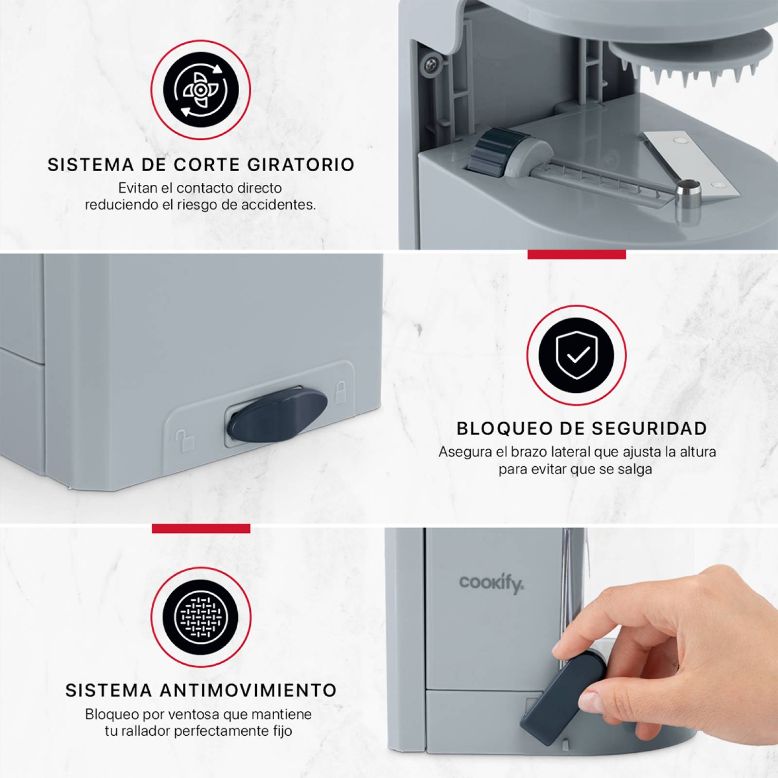 Espiralizador Rallador Cortador Para Verduras En Espiral De Cookify