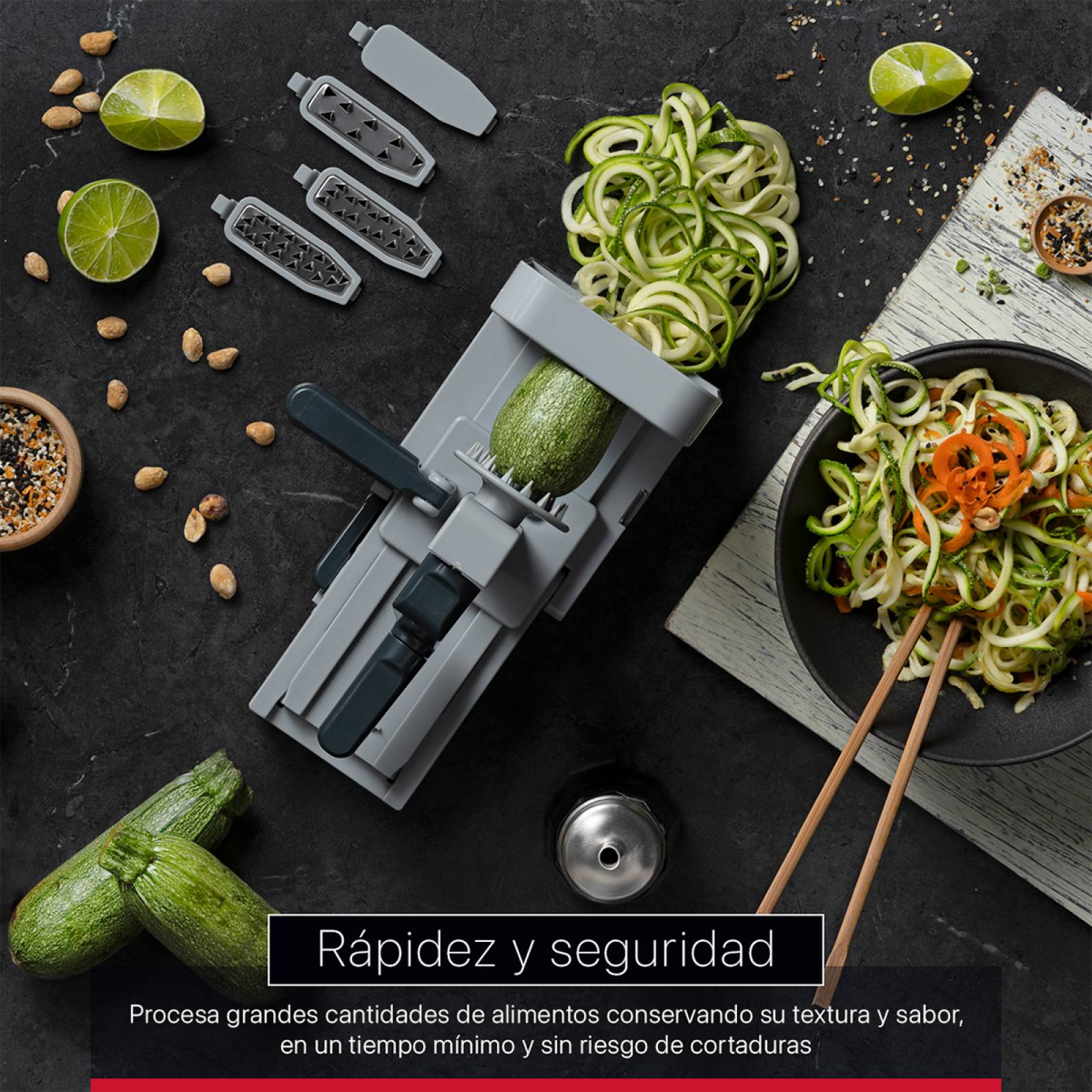 Rallador Para Verduras En Espiral Cortador Espiralizador De Cookify