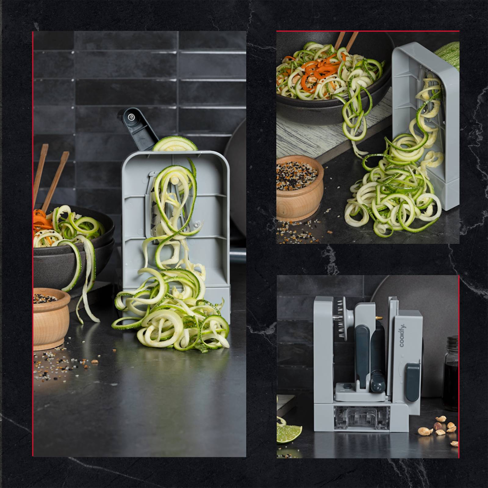 Rallador Para Verduras En Espiral Cortador Espiralizador De Cookify