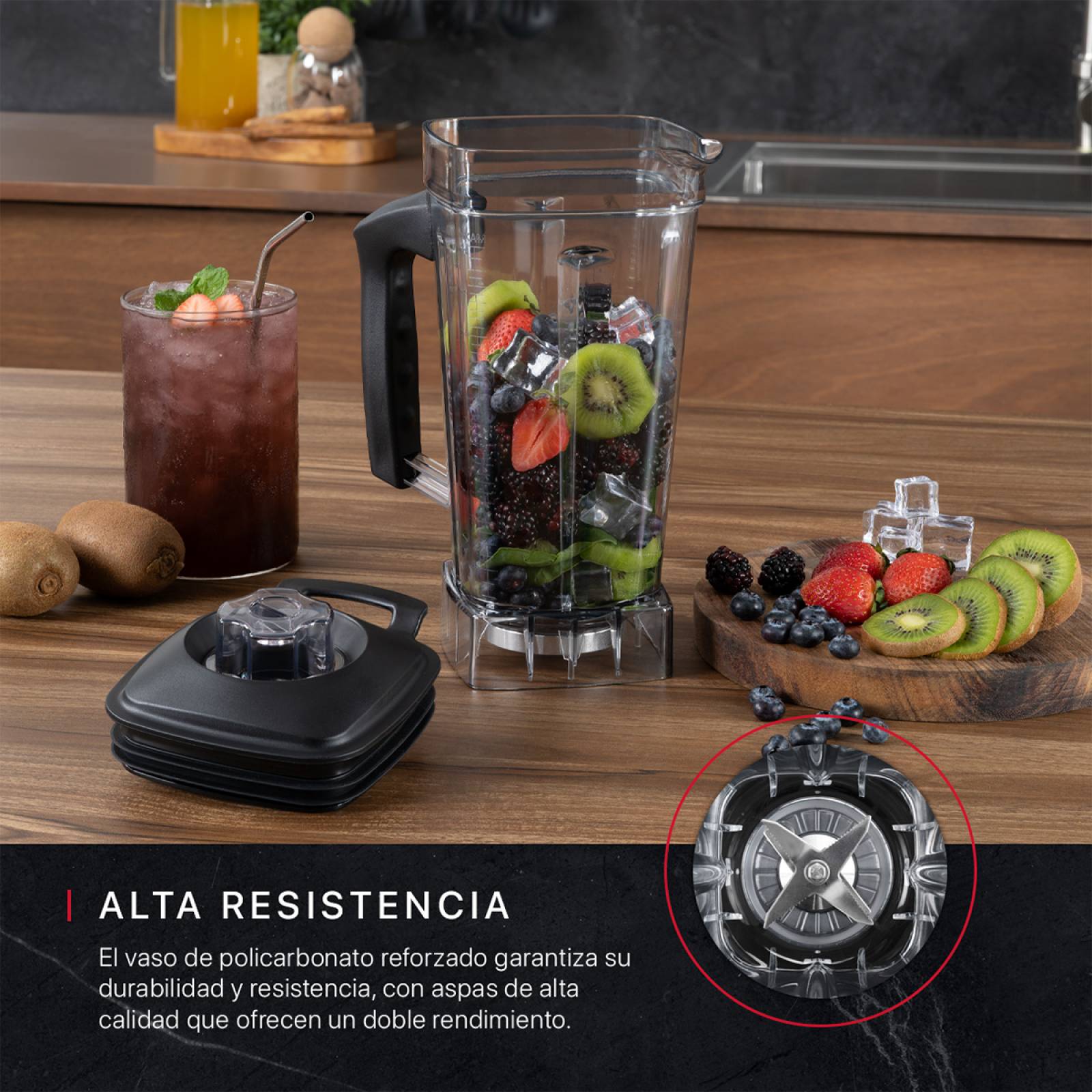 Vaso con Aspas Repuesto Para Licuadora Profesional de 2 Litros Cookify