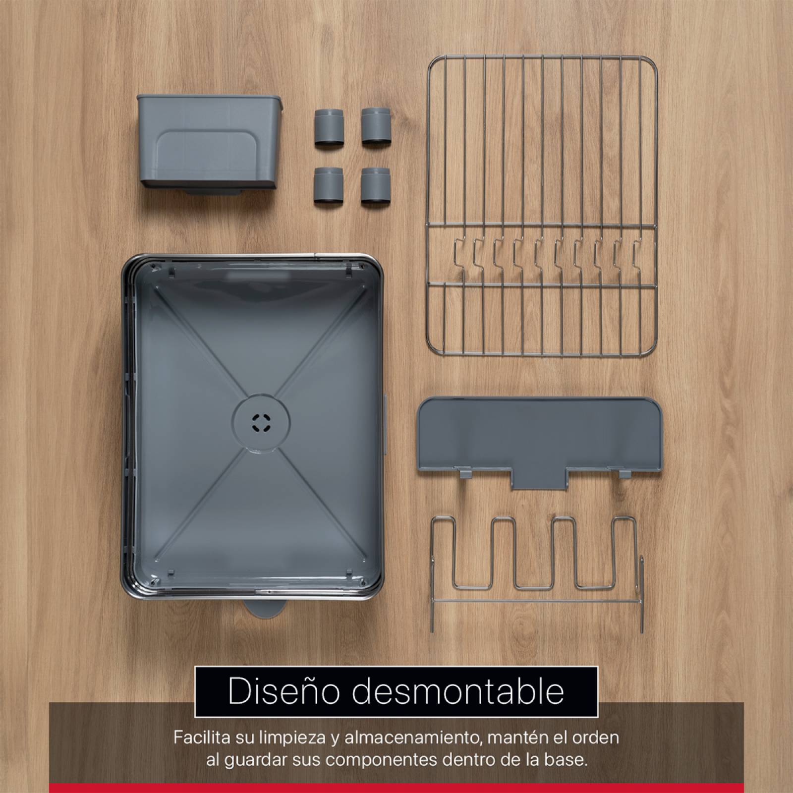 Escurridor de Trastes para Vajilla Platos Acero Inoxidable Cookify.