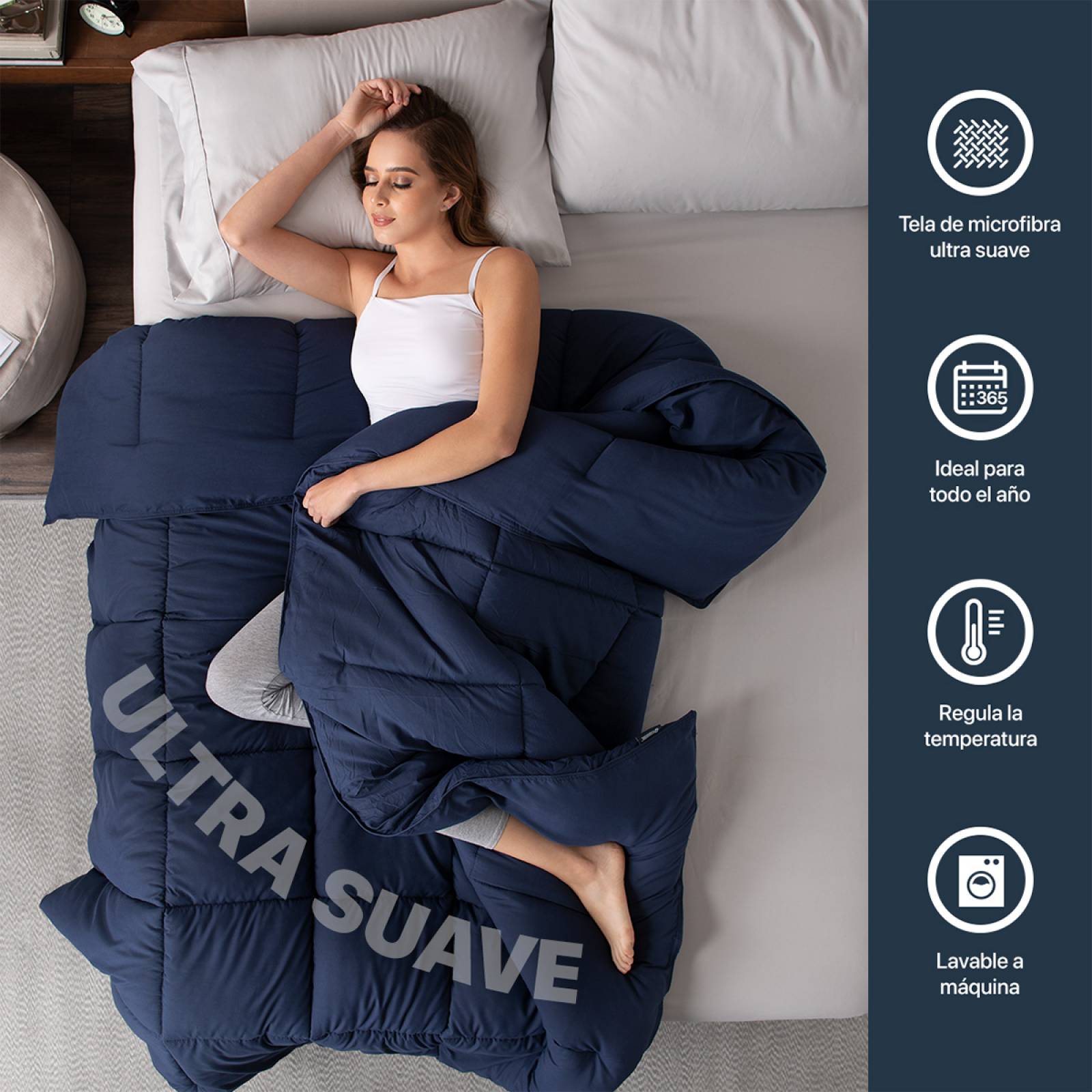 Dunlopillo Edredón De Verano De 135 X 200 Cm, Con Certificado Oeko-Tex 