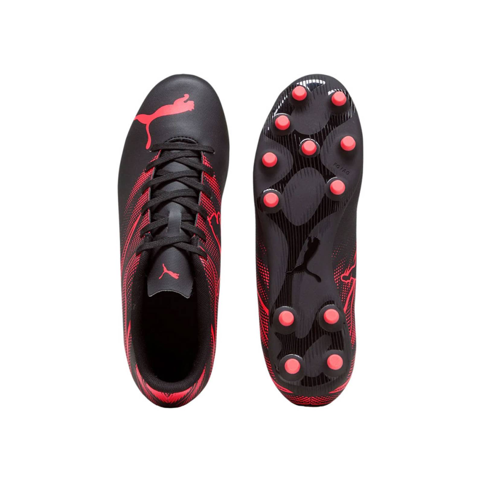 Tenis Futbol Soccer Tachos Puma ATTACANTO Negro/Rosa