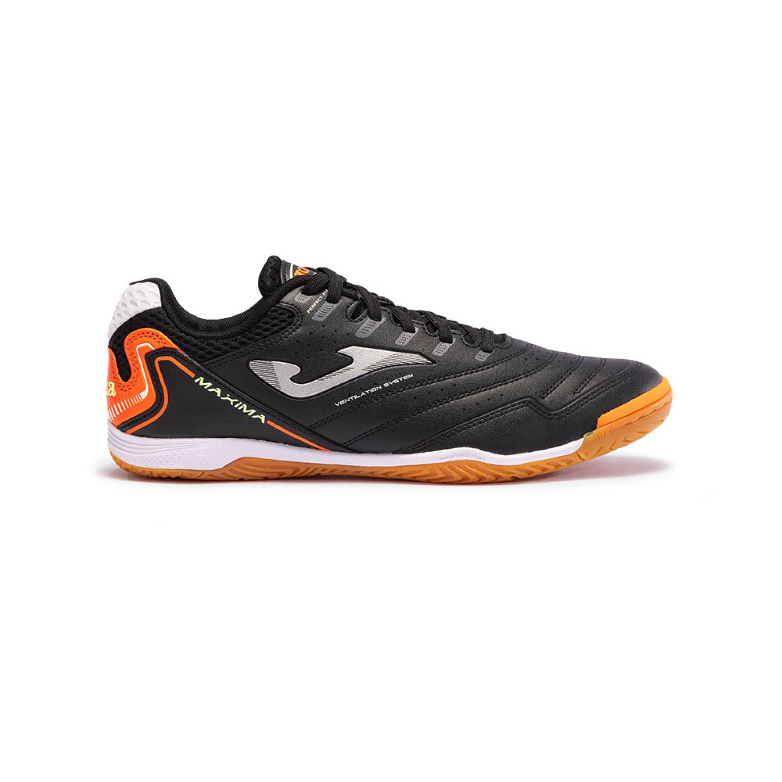 Tenis Joma Futbol Sala Maxima 2301 Indoor Negro/Naranja