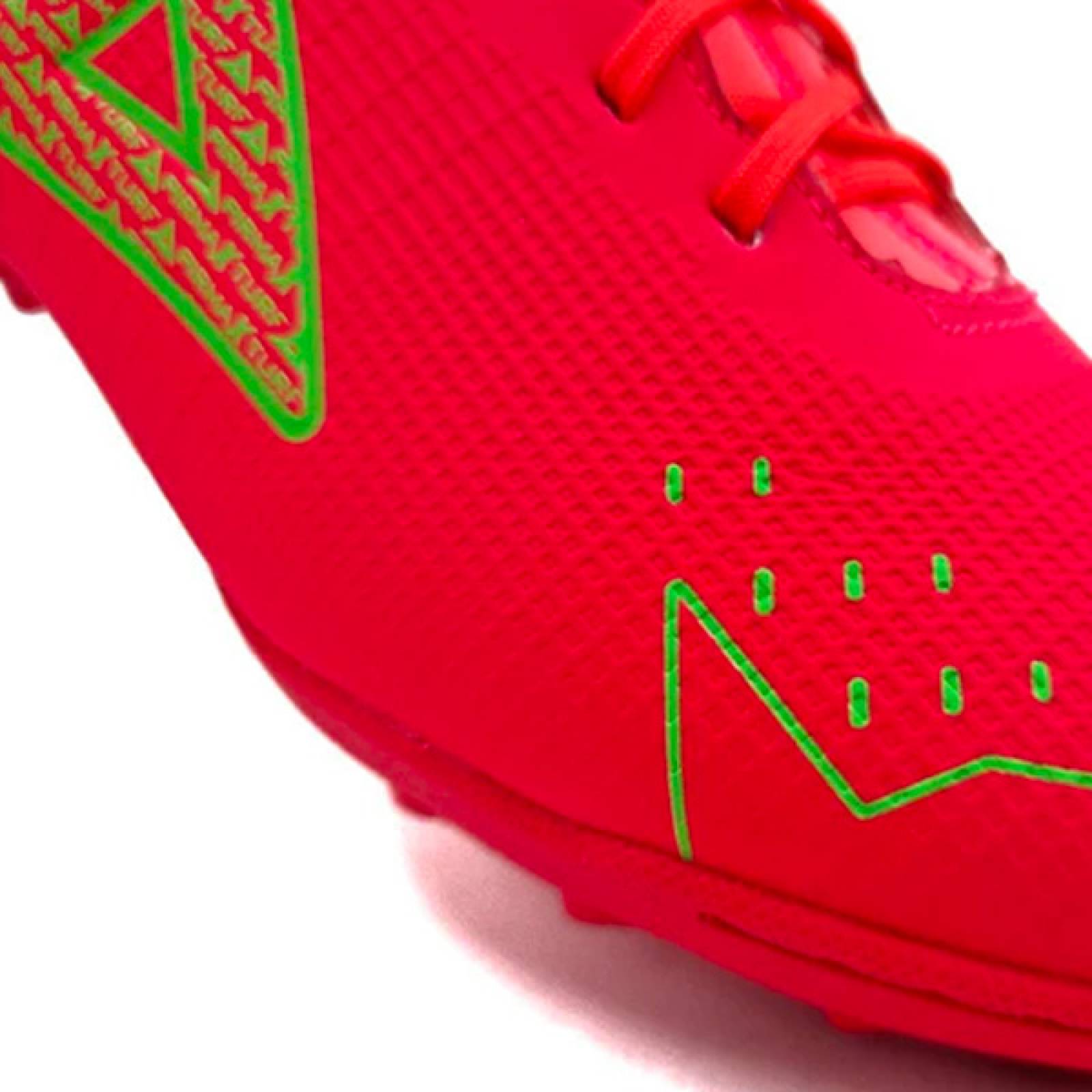 Tenis Pirma Futbol Rapido Supreme X Turf Mod. 3045 Carmin/Neon