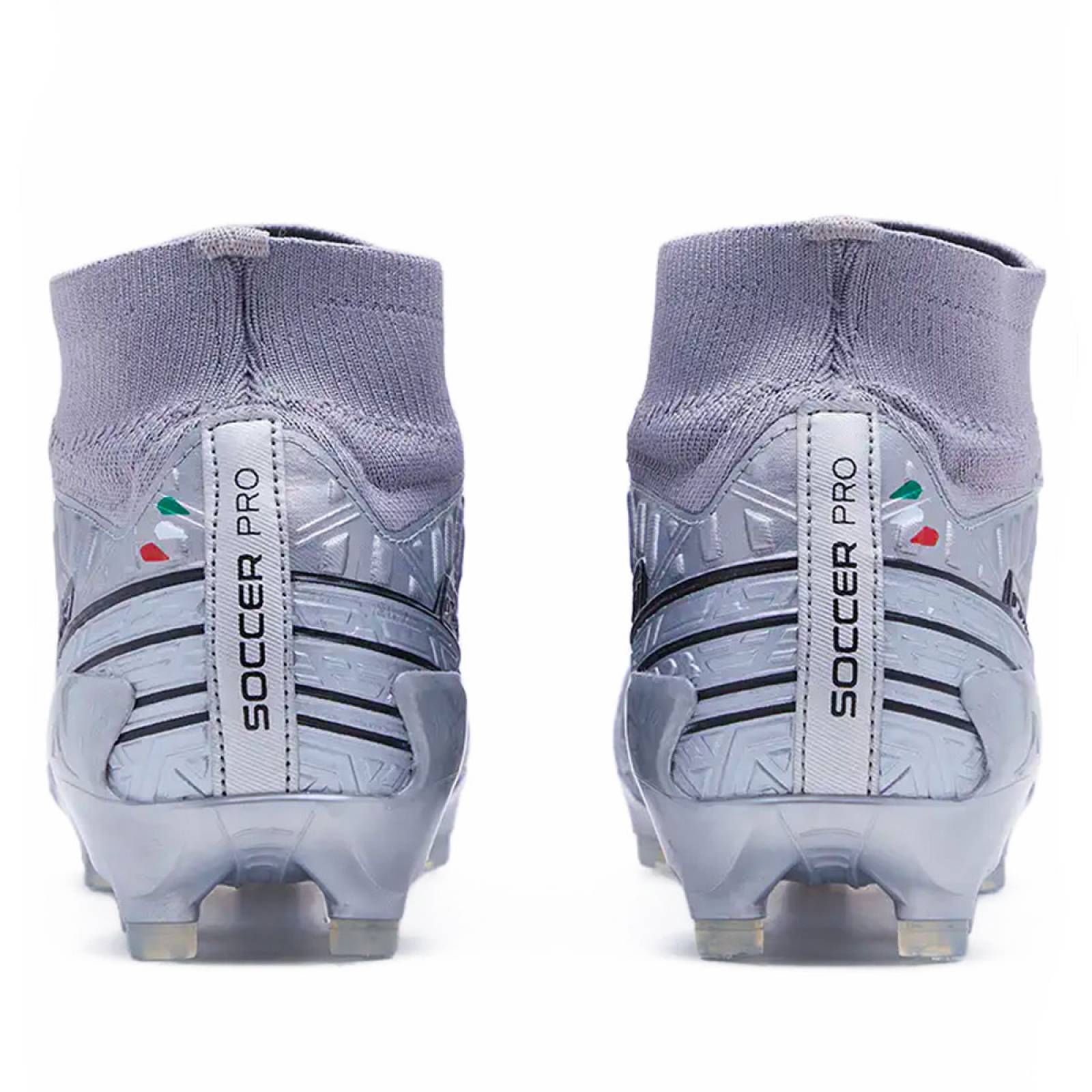 Tenis Pirma Futbol Tachones Skin Gamer Pro 3030 Hombre Plata/Negro.