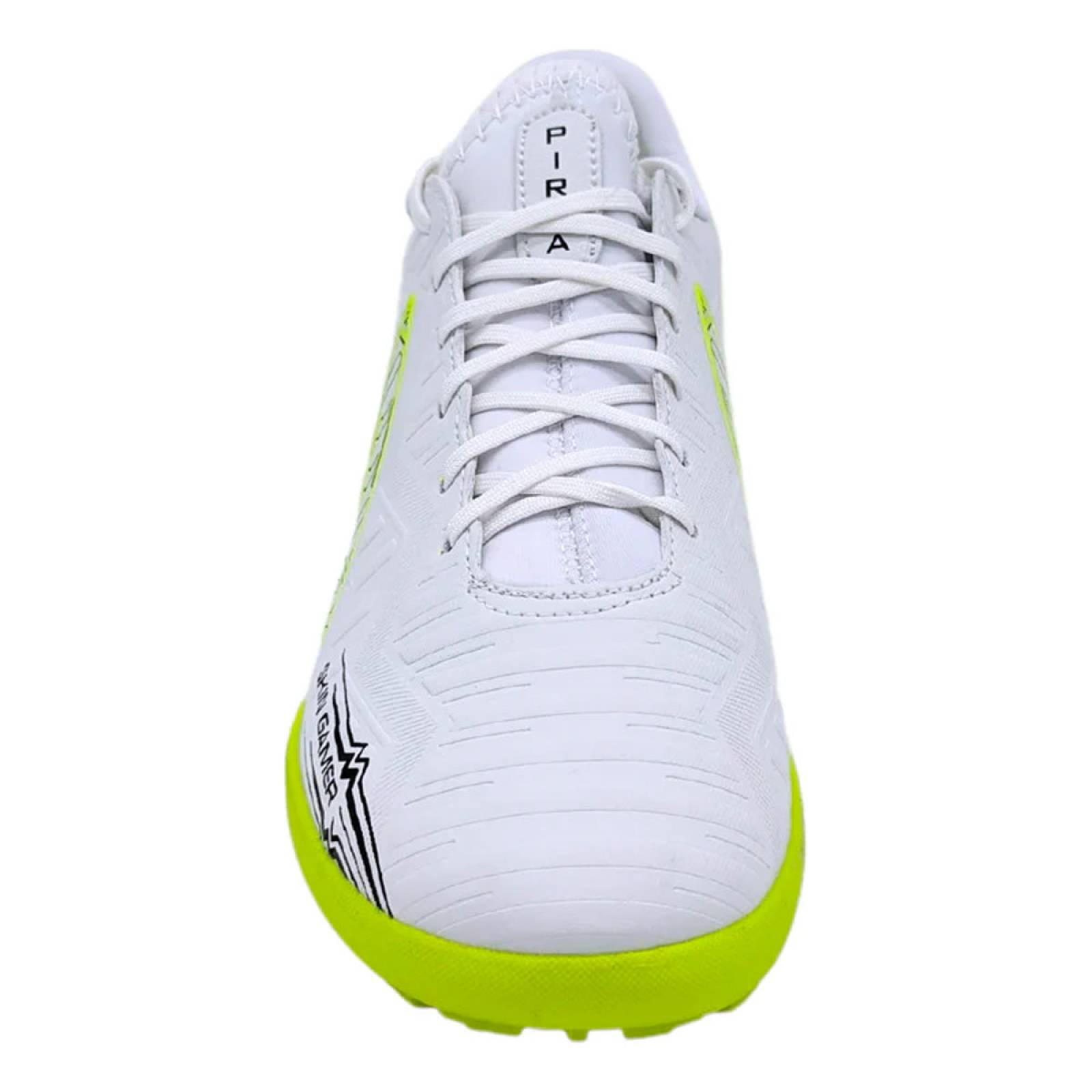 Tenis Pirma Futbol Rapido Skin Gamer Turf 3047 Hombre Blanco/Neon.