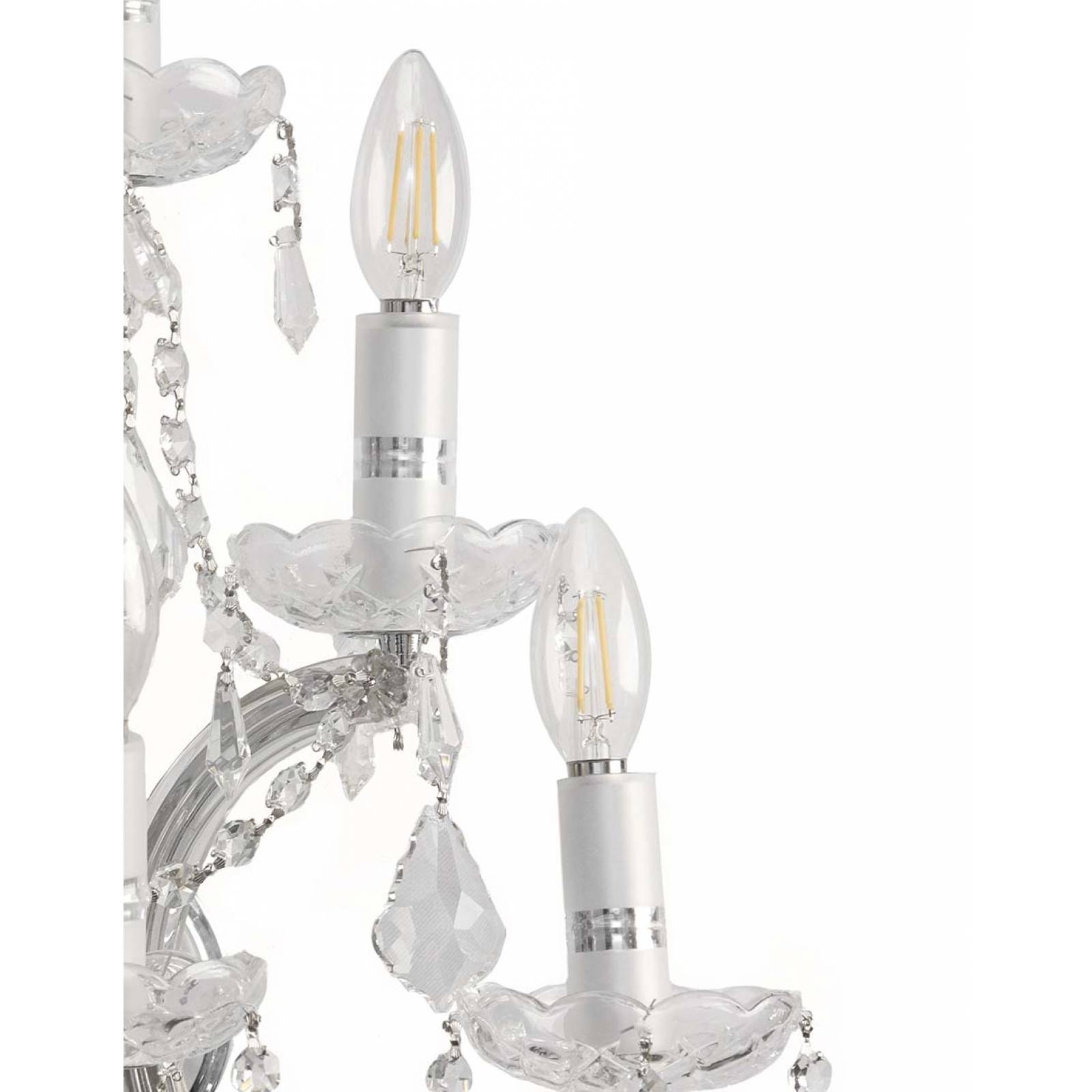 Arbotante de cristal cortado de lujo Maria Theresa GamaLux 6 Luces Cromado