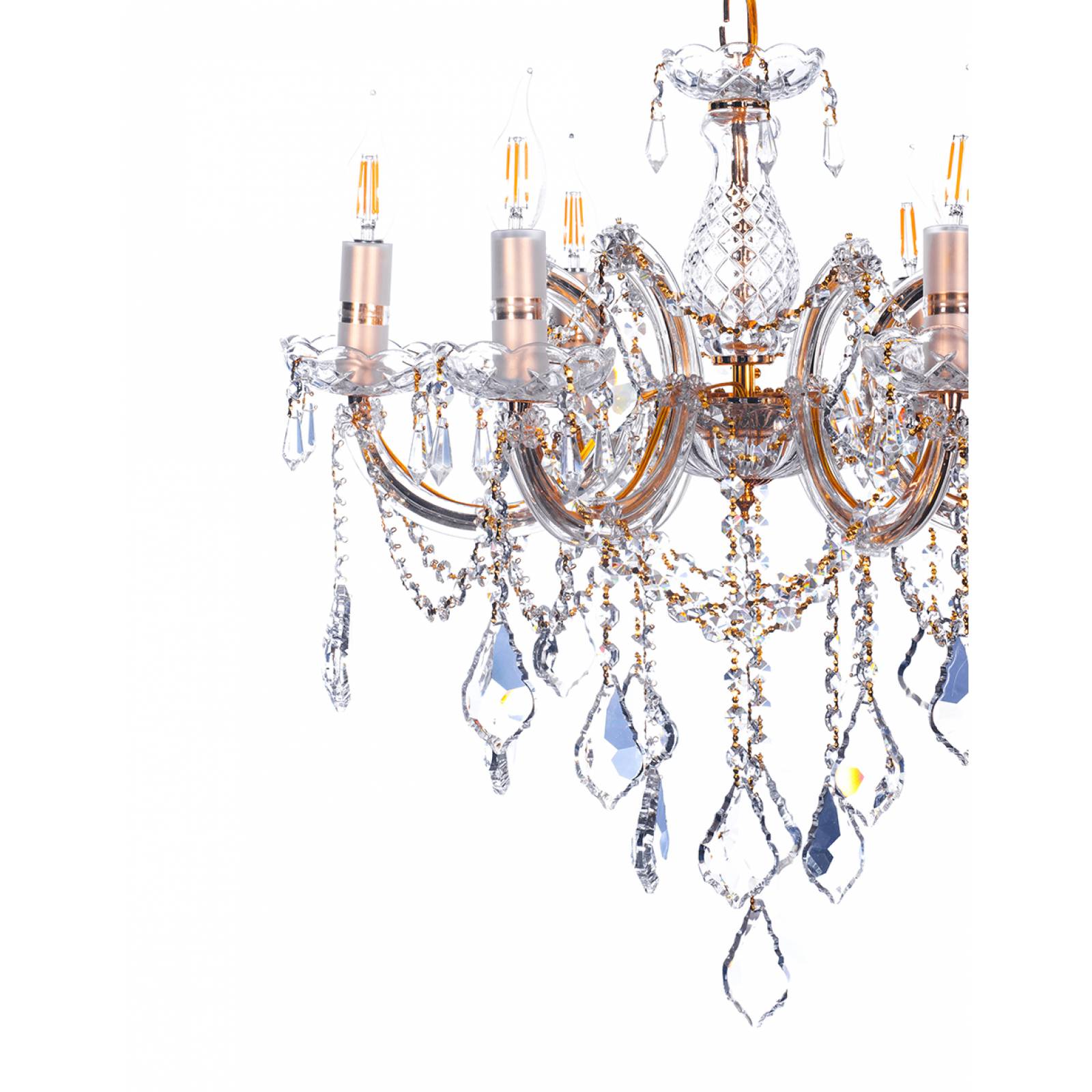 CANDIL GAMALUX MA THERESA 6 LUCES DORADO.