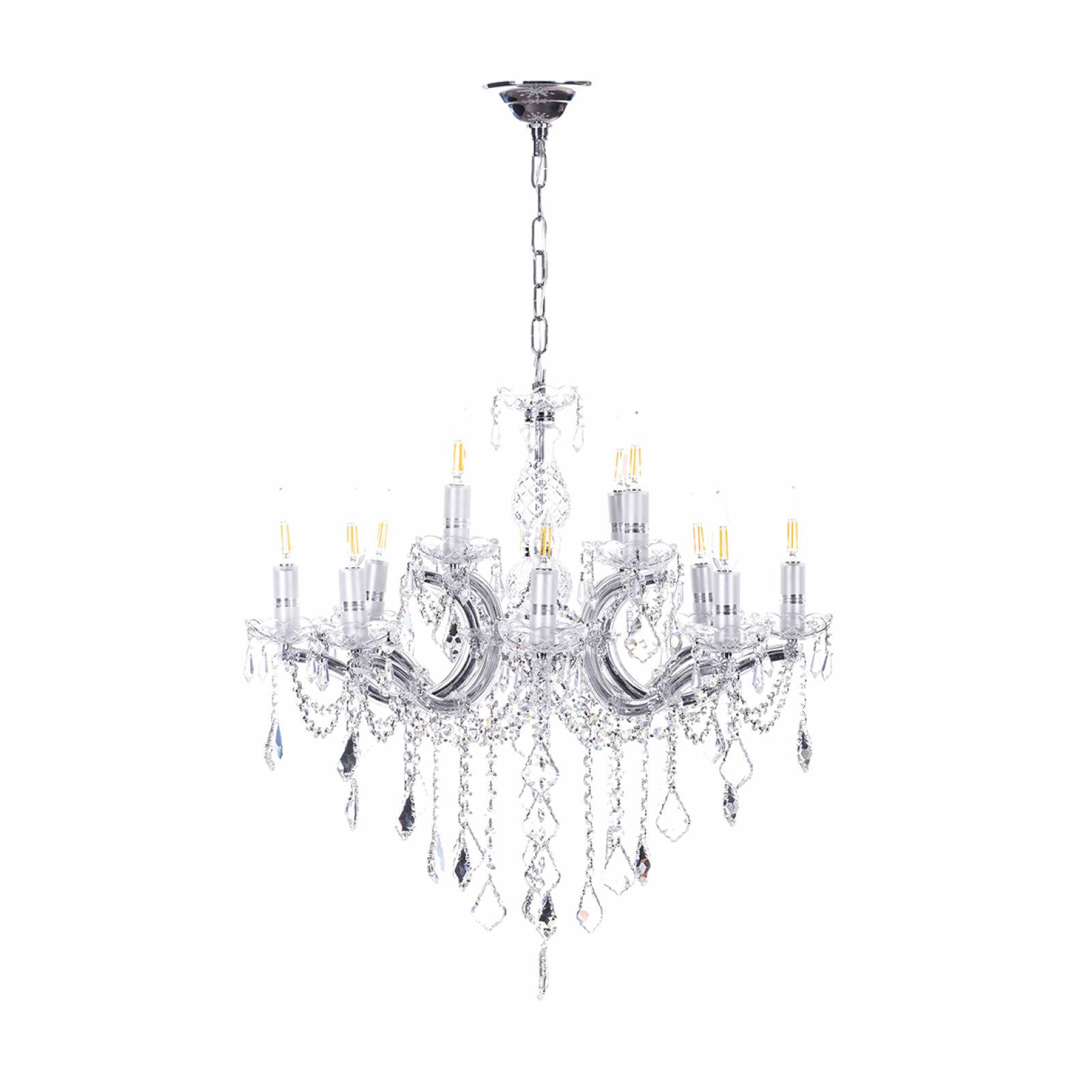 CANDIL GAMALUX MA THERESA 12 LUCES CROMADO