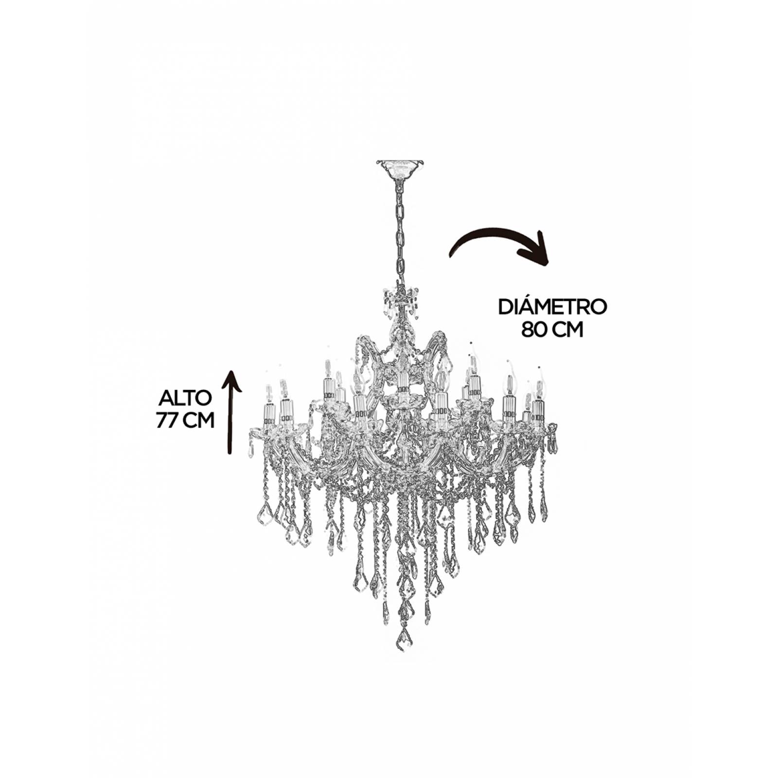 CANDIL GAMALUX MA THERESA 19 LUCES DORADO