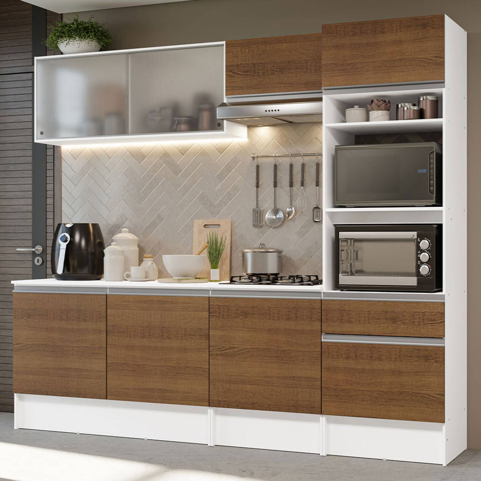 Mueble de Cocina para Microondas Dalma Color Marrón