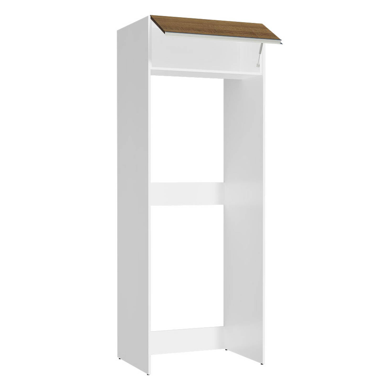 Alacena para Refrigerador Madesa Glamy 1 Puerta Basculante Blanco.