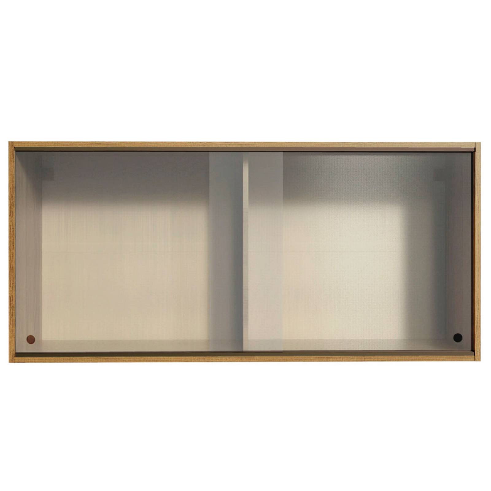 Mueble Superior de Cocina Madesa Emilly 2 Puertas Correderas de Vidrio Marrón.