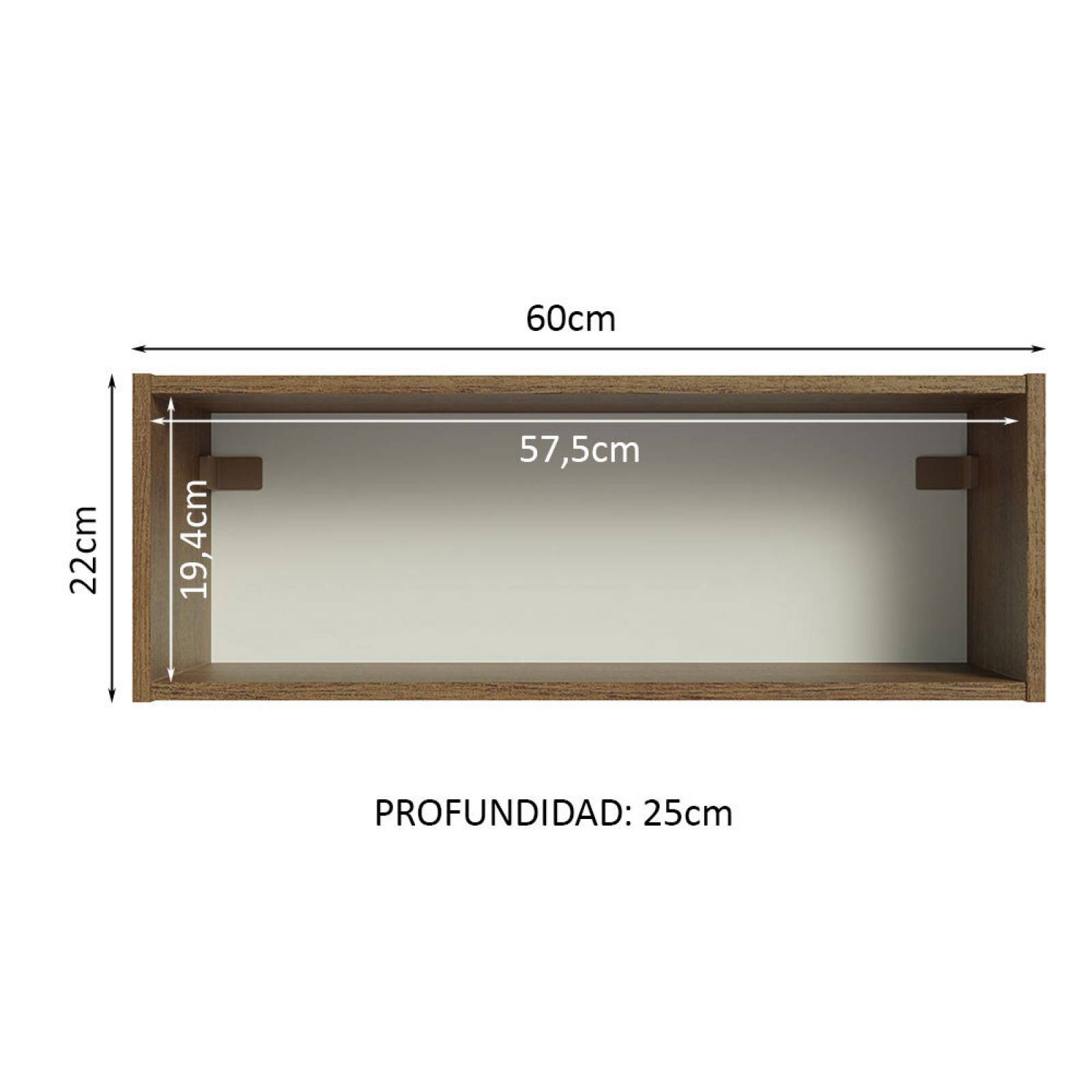 Mueble Superior con Nicho Abierto 60cm Emilly Madesa
