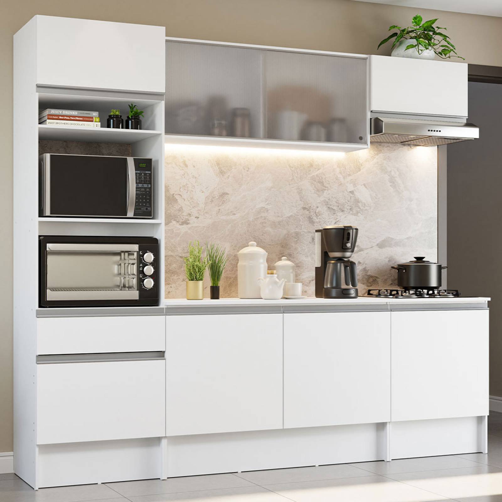 Mueble de Cocina Integral 240cm Topazio Madesa