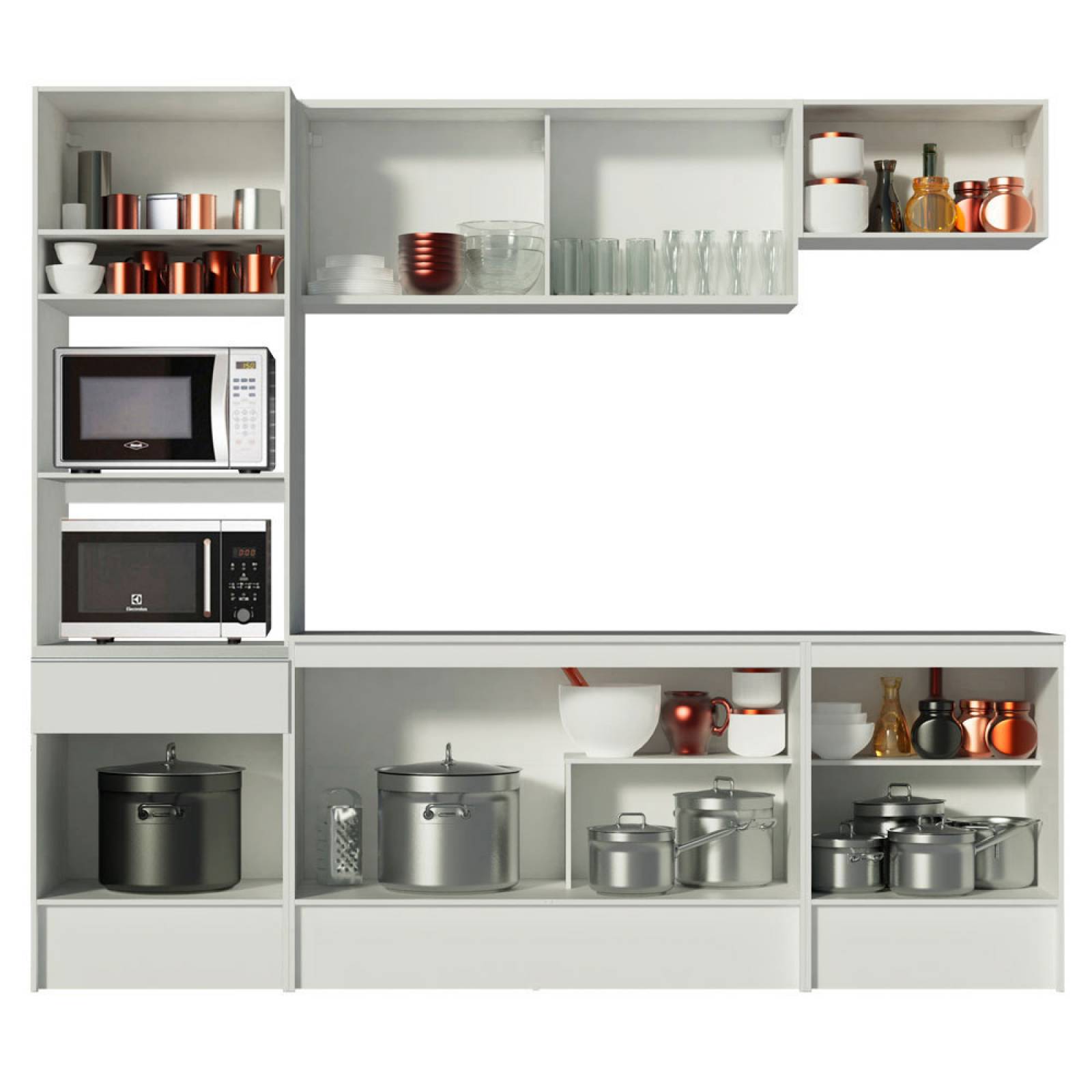 Mueble de Cocina Integral 240cm Topazio Madesa