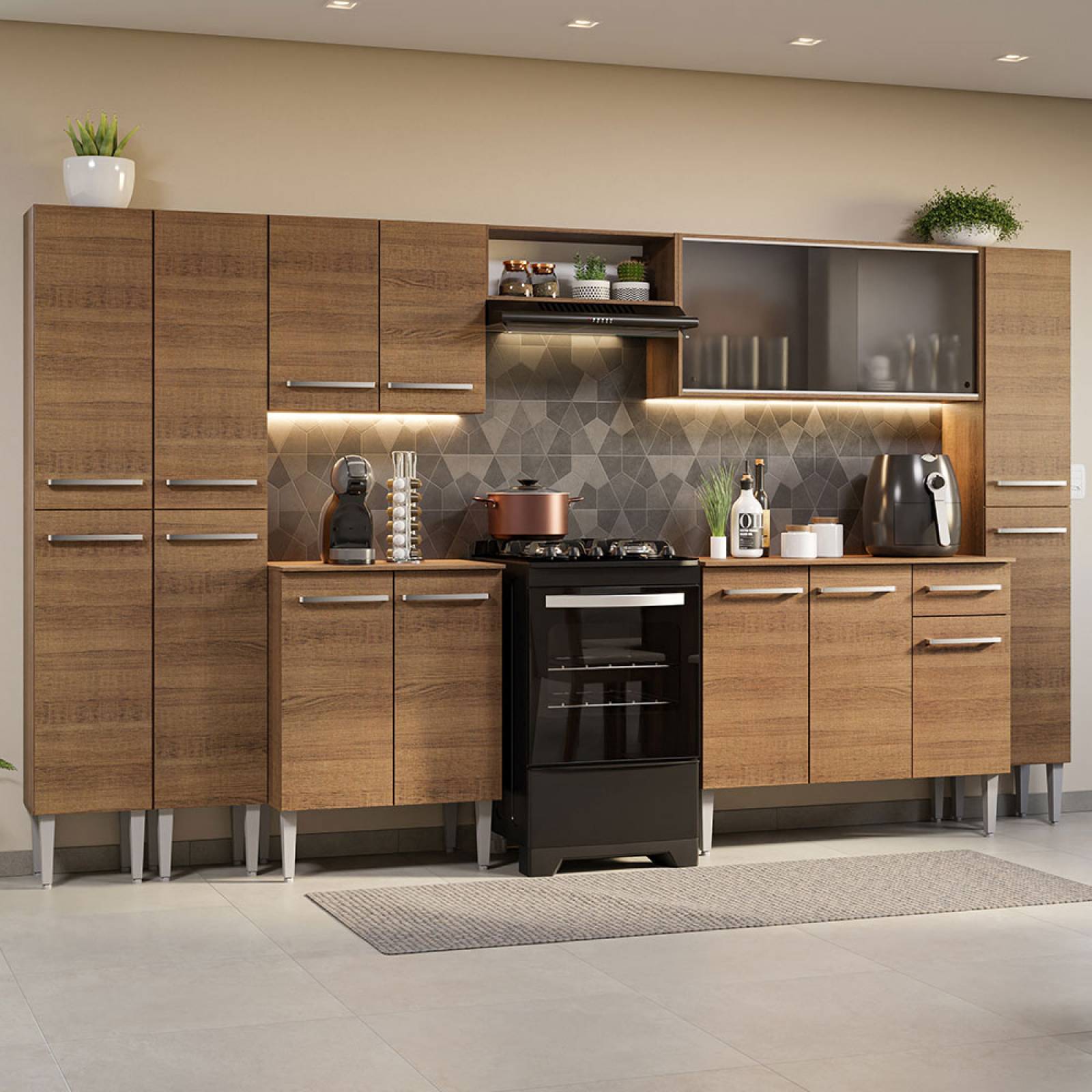 Mueble de Cocina Integral 325cm Emilly Madesa 03