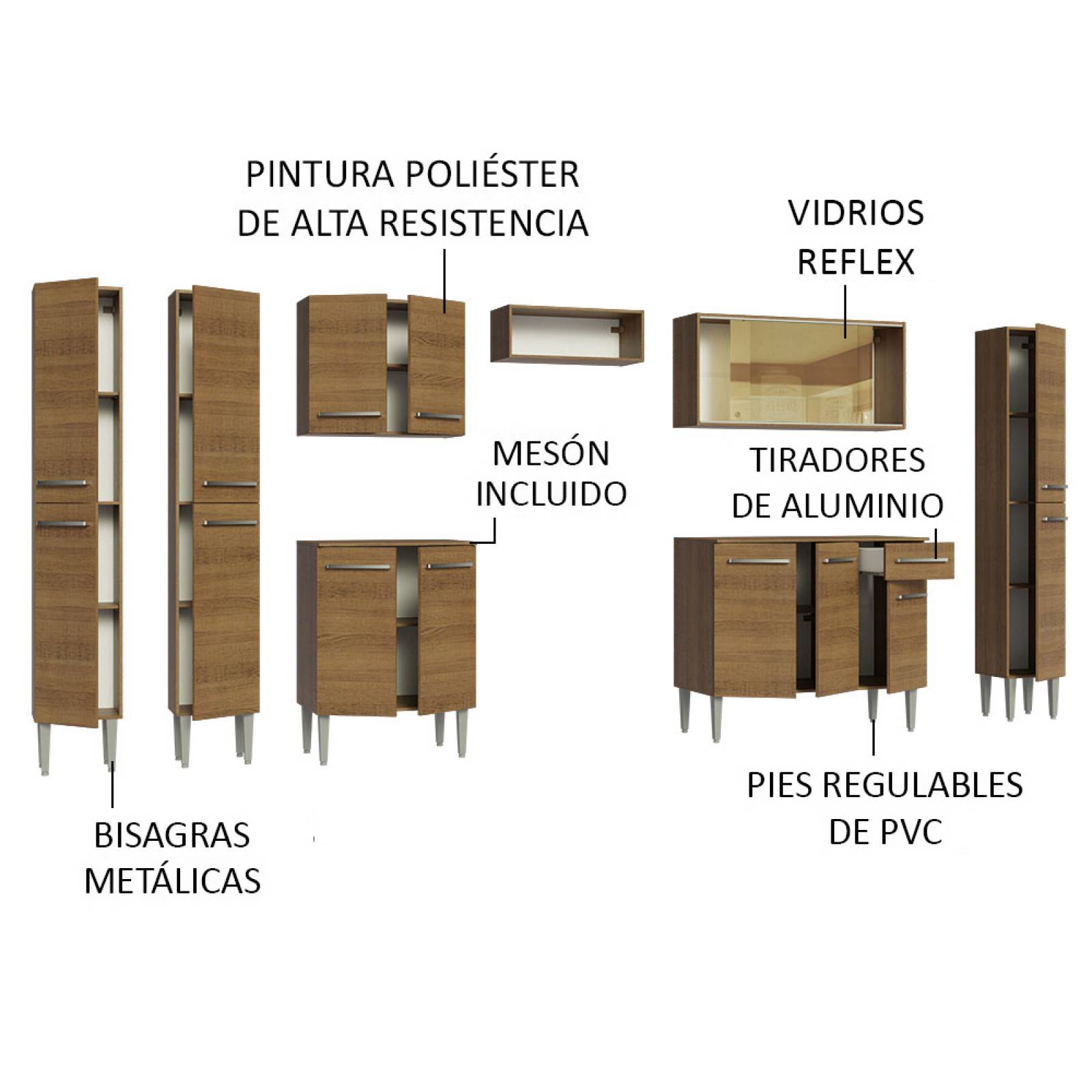 Mueble de Cocina Integral 325cm Emilly Madesa 04
