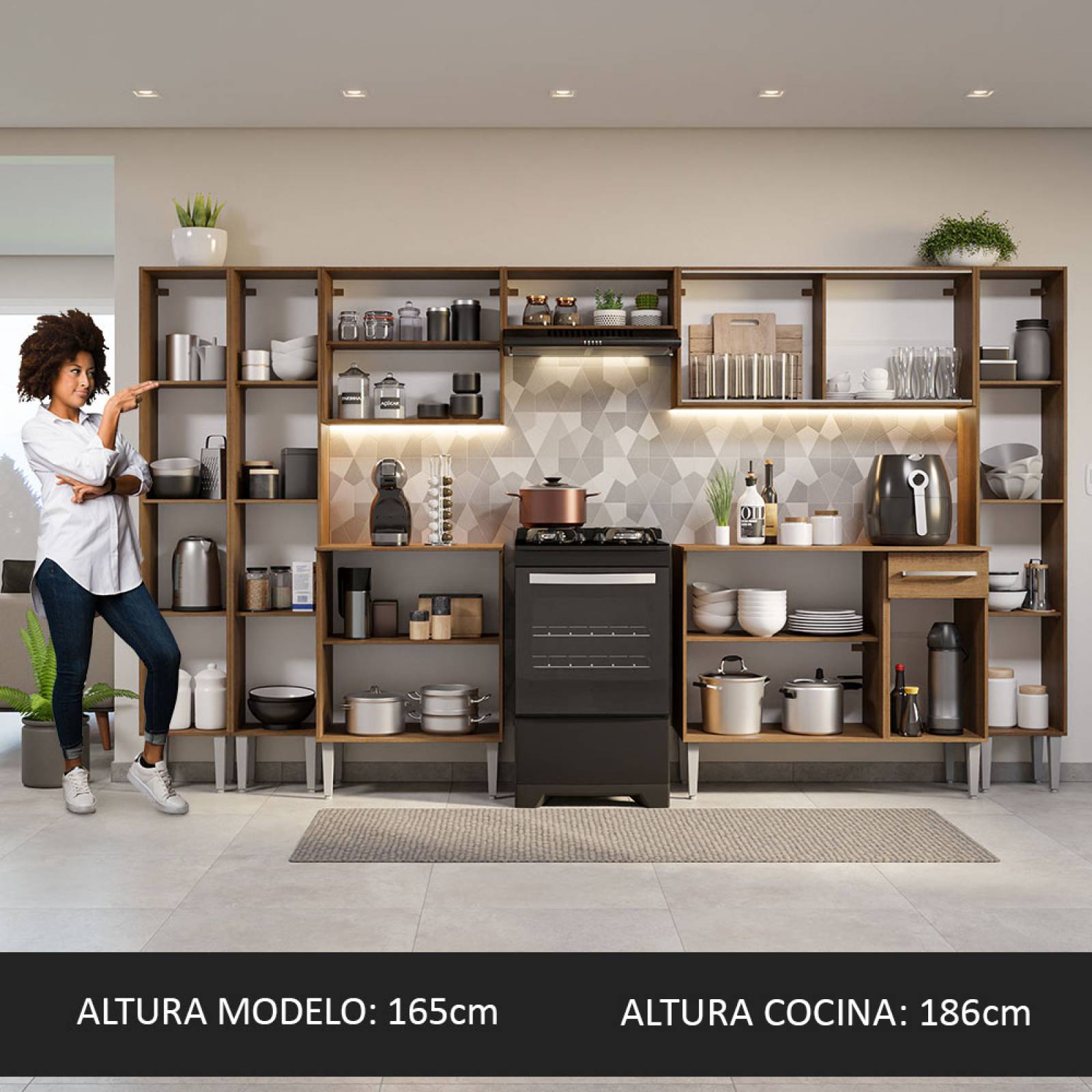 Mueble de Cocina Integral 325cm Emilly Madesa 04