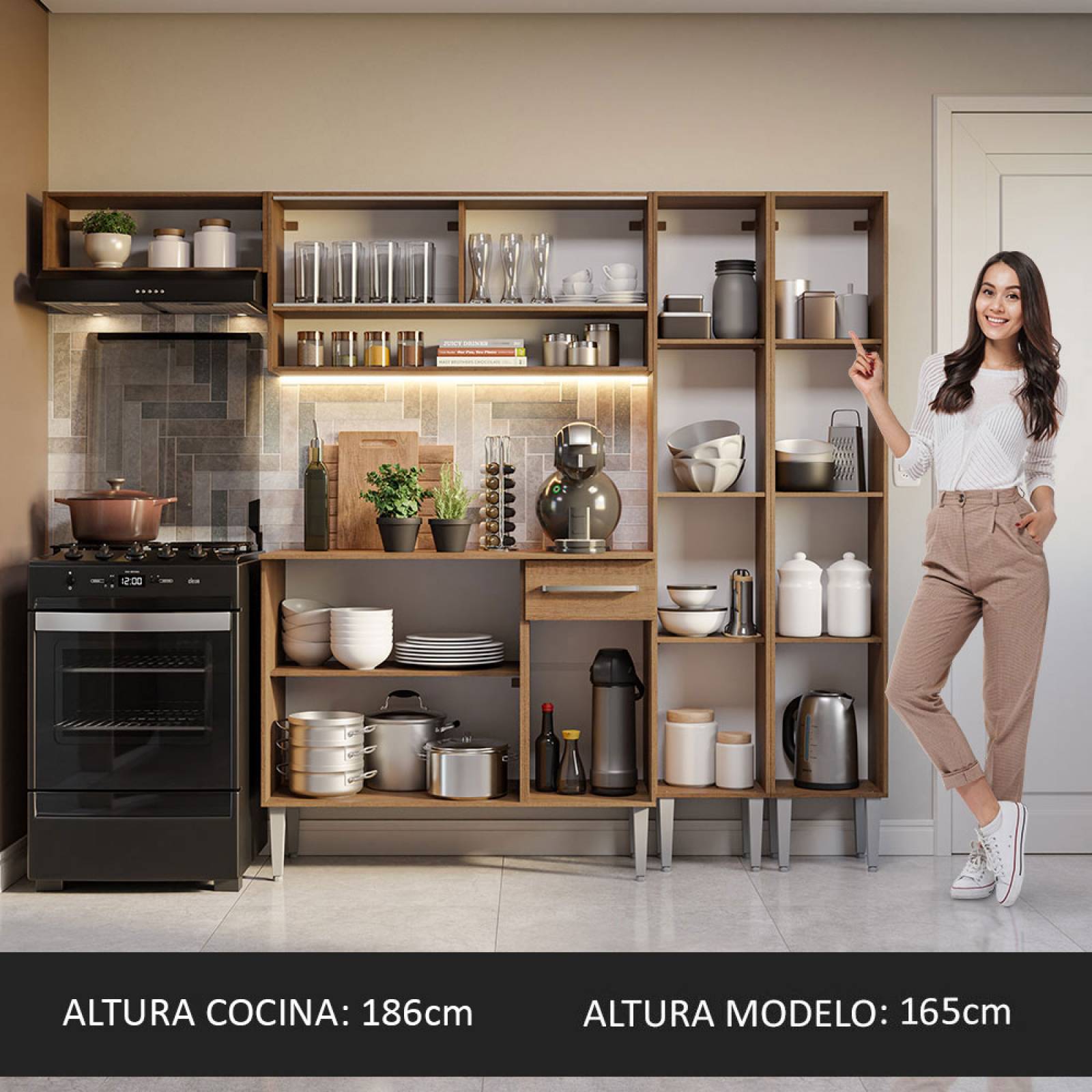 Mueble de Cocina Integral 229cm Emilly Madesa 07